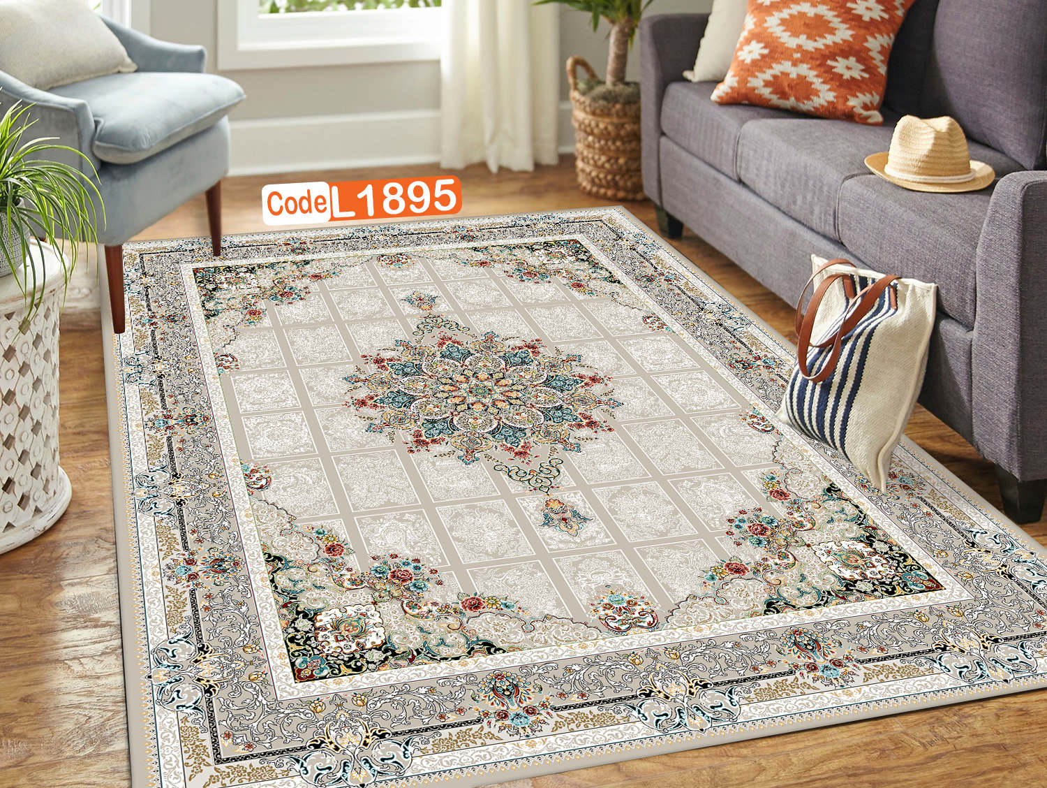 روفرشی کشدار (کاور فرش) و فرشینه و پادری کالای خواب متین کد L 1895