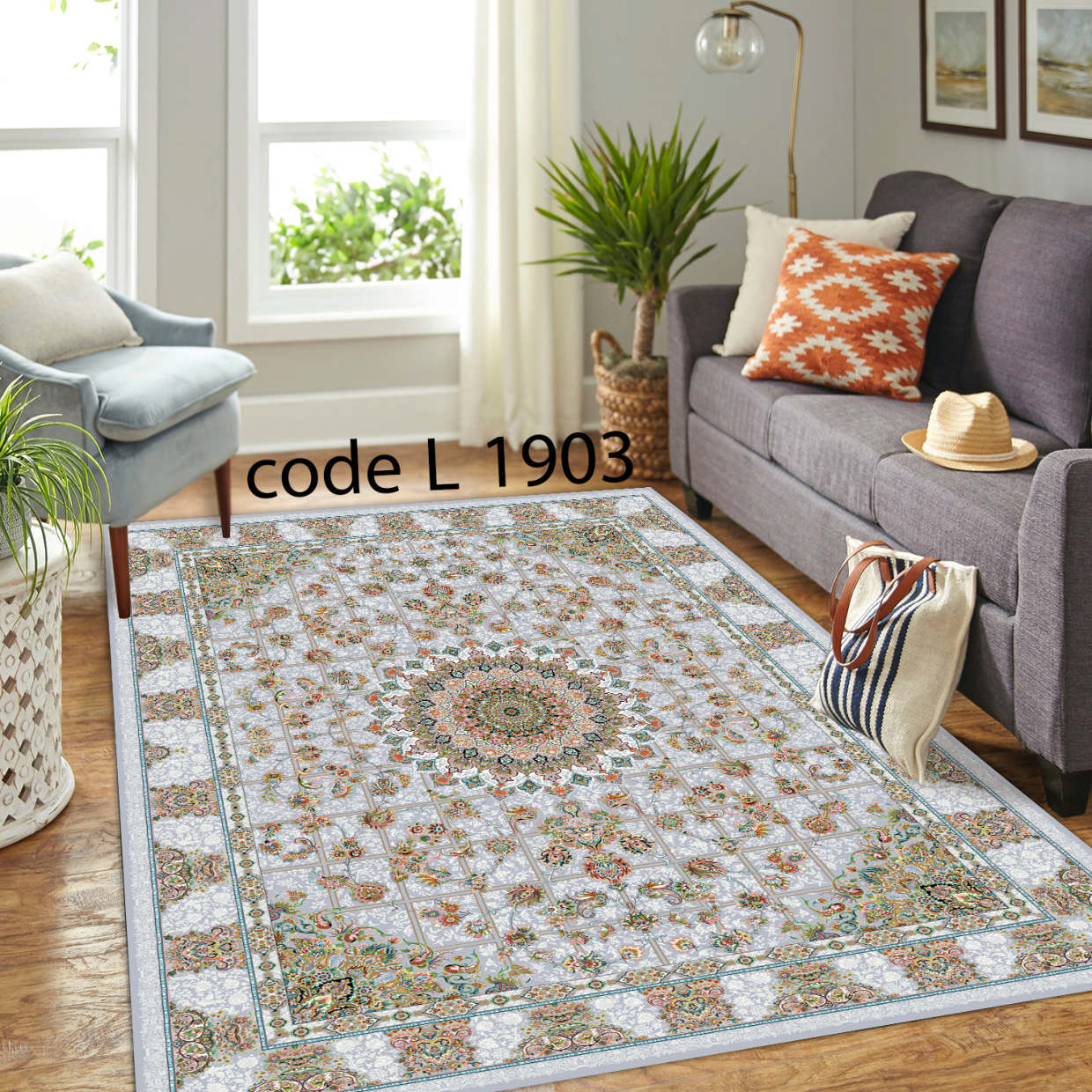 روفرشی کشدار (کاور فرش) و فرشینه و پادری کالای خواب متین کد L 1903