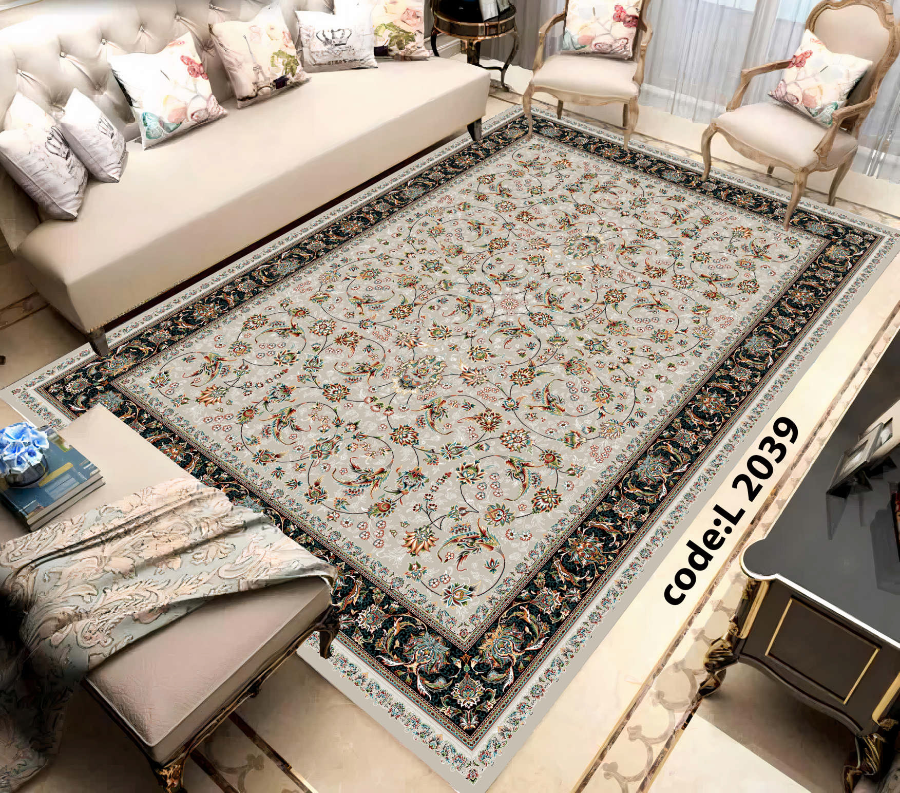 روفرشی کشدار (کاور فرش) و فرشینه و پادری کالای خواب متین کد L 2039