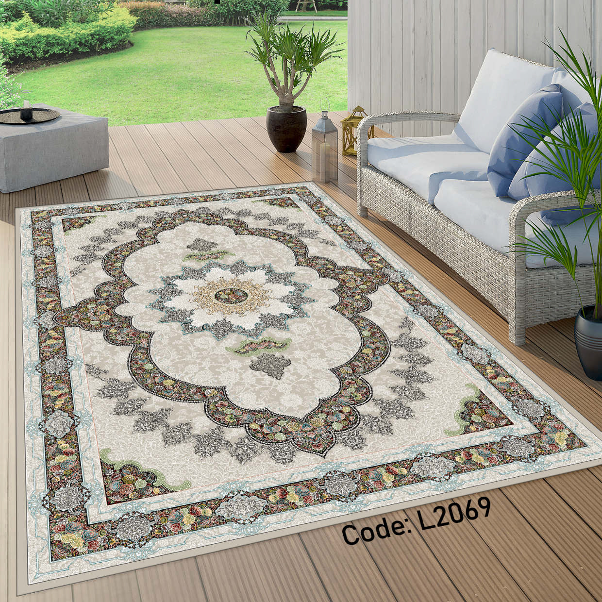 روفرشی کشدار (کاور فرش) و فرشینه و پادری کالای خواب متین کد L 2069