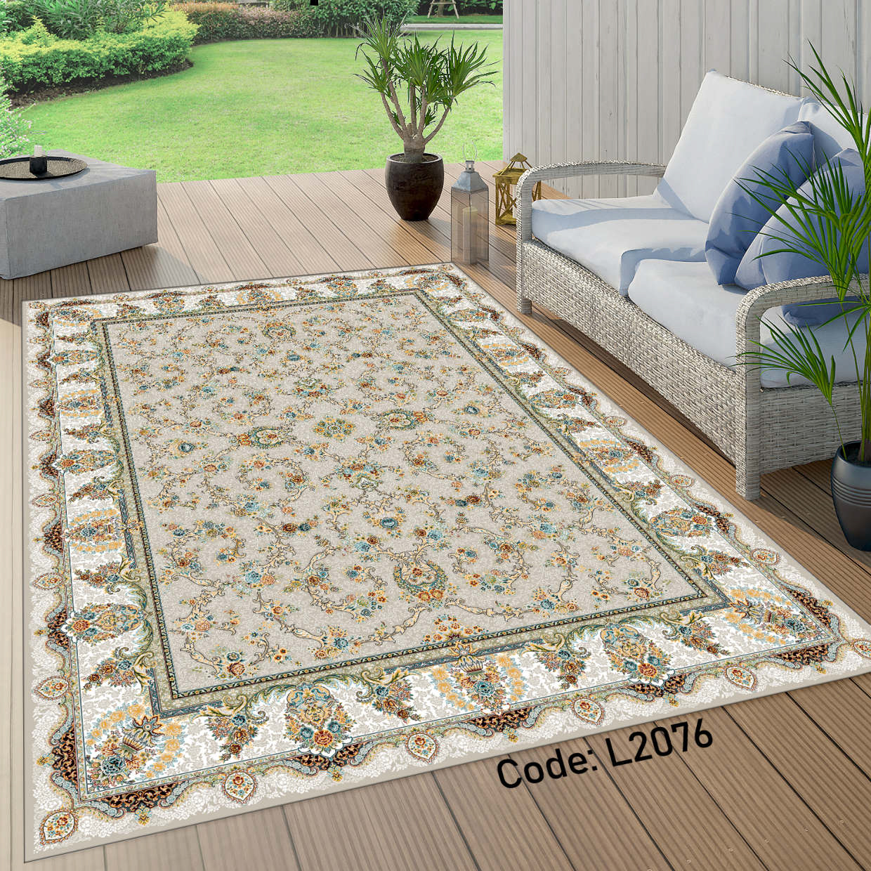 روفرشی کشدار (کاور فرش) و فرشینه و پادری کالای خواب متین کد L 2076