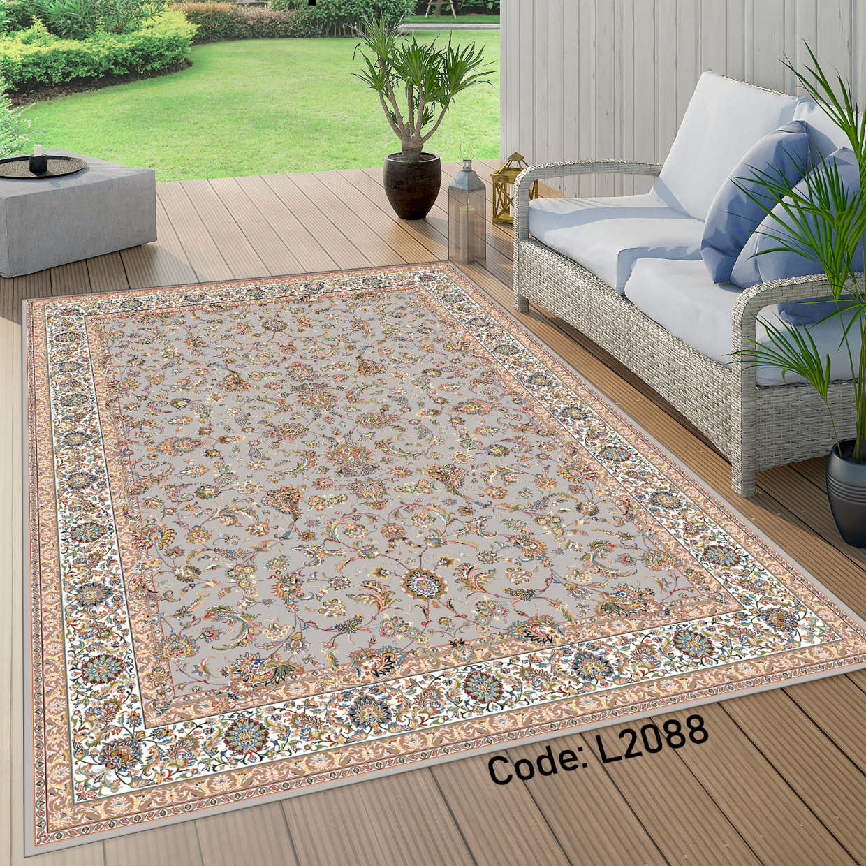 روفرشی کشدار (کاور فرش) و فرشینه و پادری کالای خواب متین کد L 2088