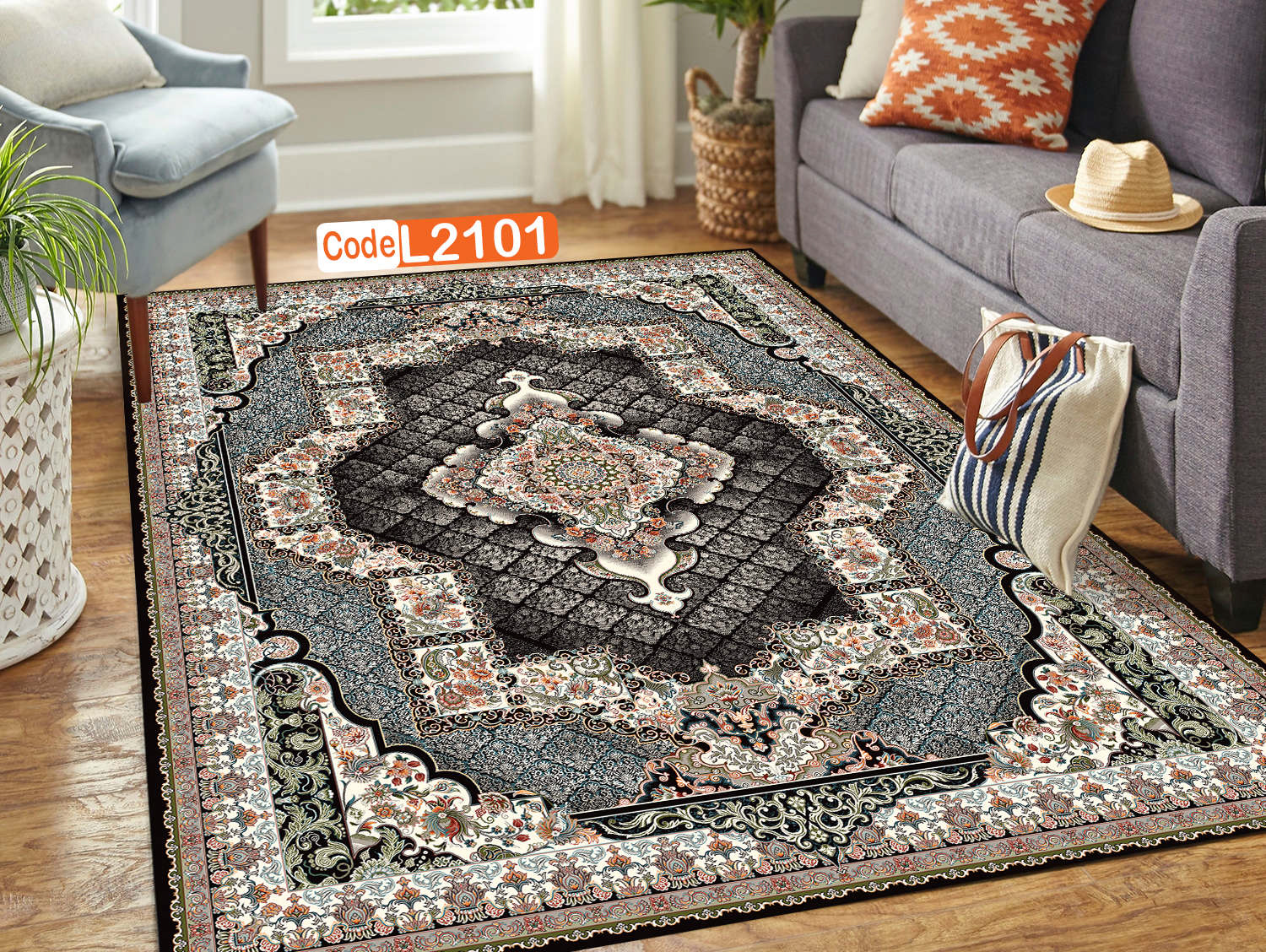 روفرشی کشدار (کاور فرش) و فرشینه و پادری کالای خواب متین کد L 2101
