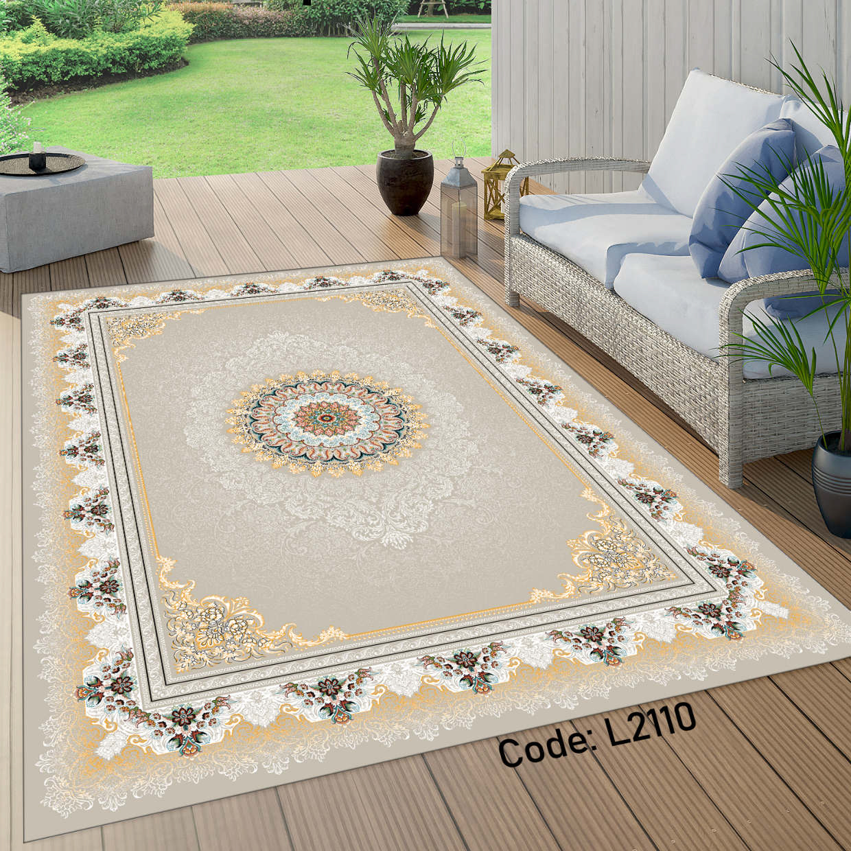 روفرشی کشدار (کاور فرش) و فرشینه و پادری کالای خواب متین کد L 2110