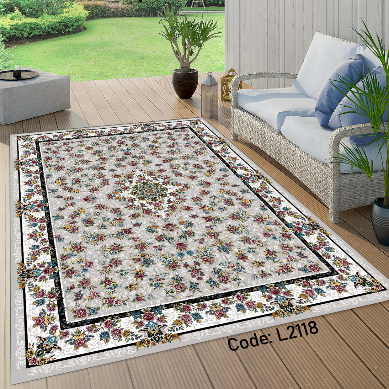 روفرشی کشدار (کاور فرش) و فرشینه و پادری کالای خواب متین کد L 2118