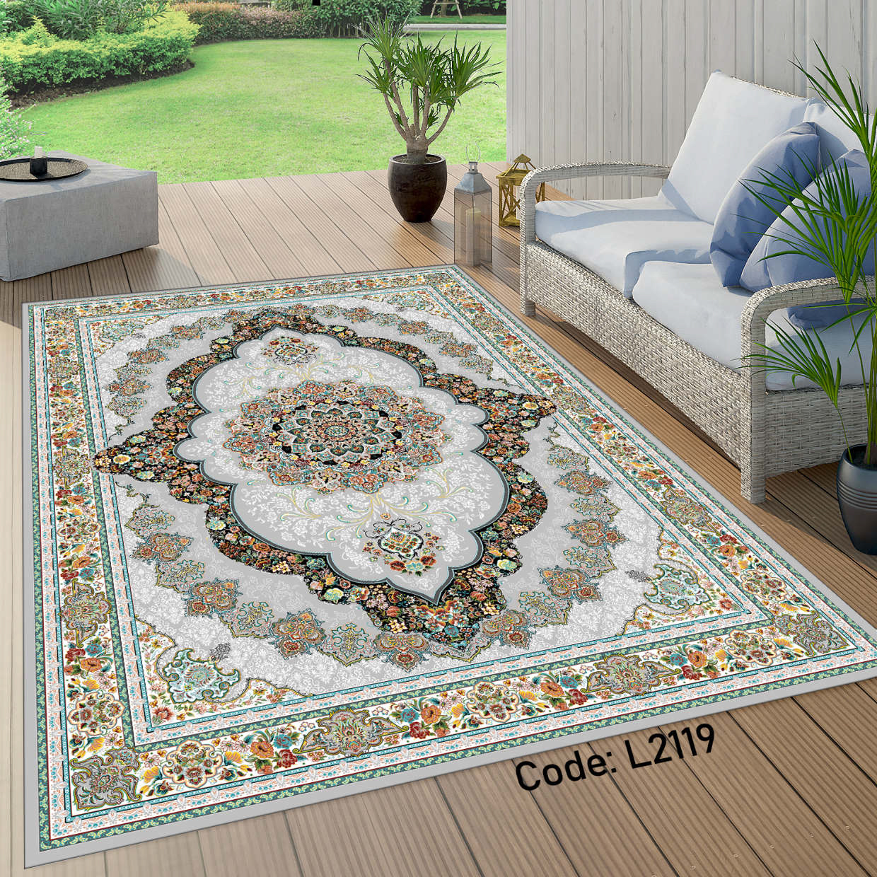 روفرشی کشدار (کاور فرش) و فرشینه و پادری کالای خواب متین کد L 2119
