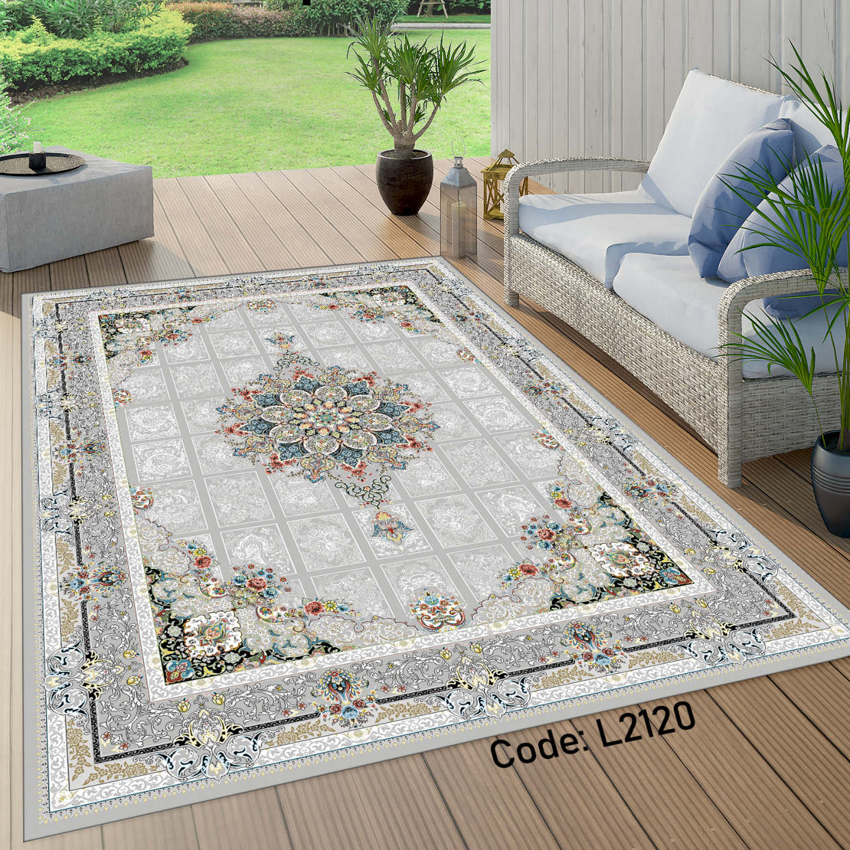 روفرشی کشدار (کاور فرش) و فرشینه و پادری کالای خواب متین کد L 2120
