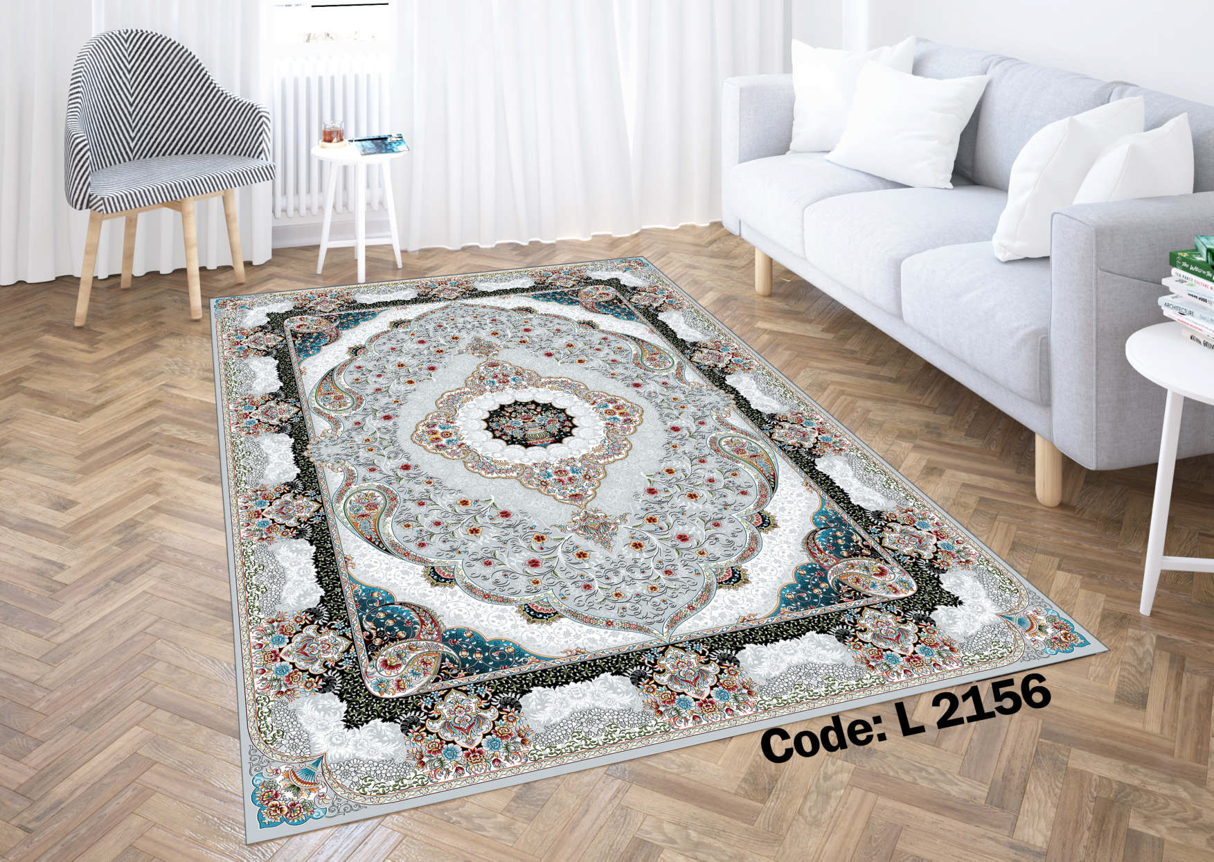 روفرشی کشدار (کاور فرش) و فرشینه و پادری کالای خواب متین کد L 2156
