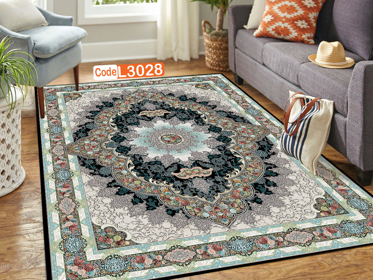 روفرشی کشدار (کاور فرش) و فرشینه و پادری کالای خواب متین کد L 3028