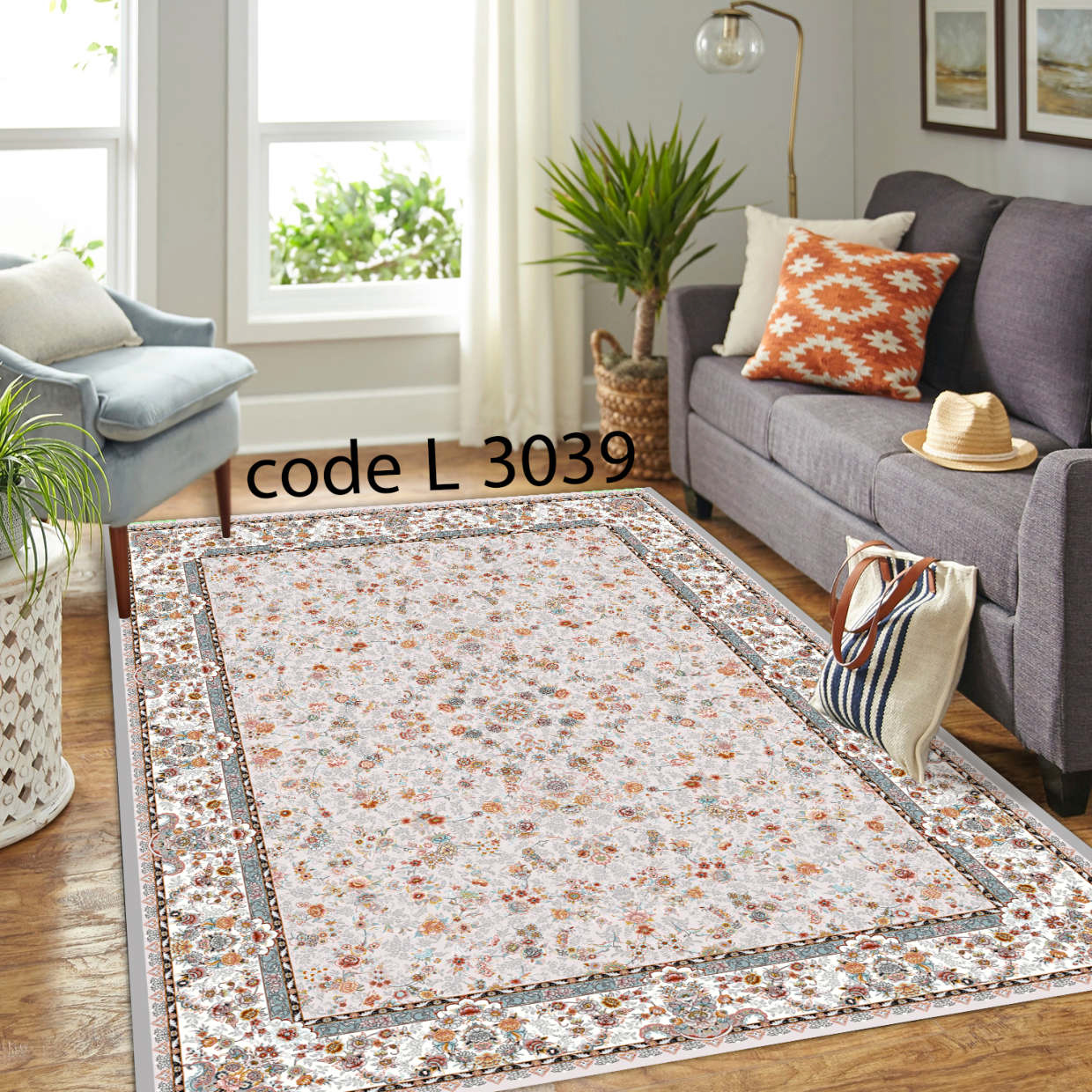 روفرشی کشدار (کاور فرش) و فرشینه و پادری کالای خواب متین کد L 3039