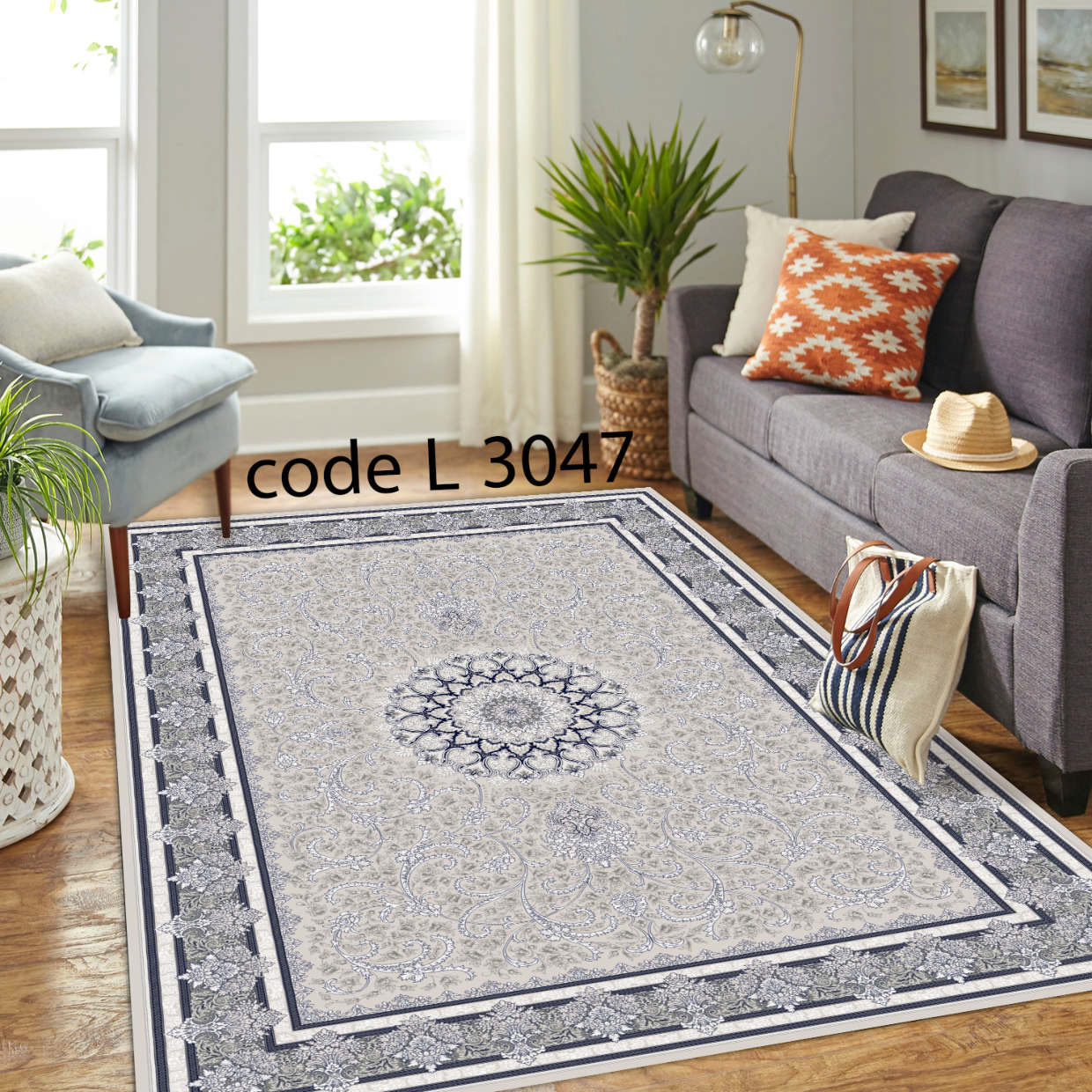 روفرشی کشدار (کاور فرش) و فرشینه و پادری کالای خواب متین کد L 3047