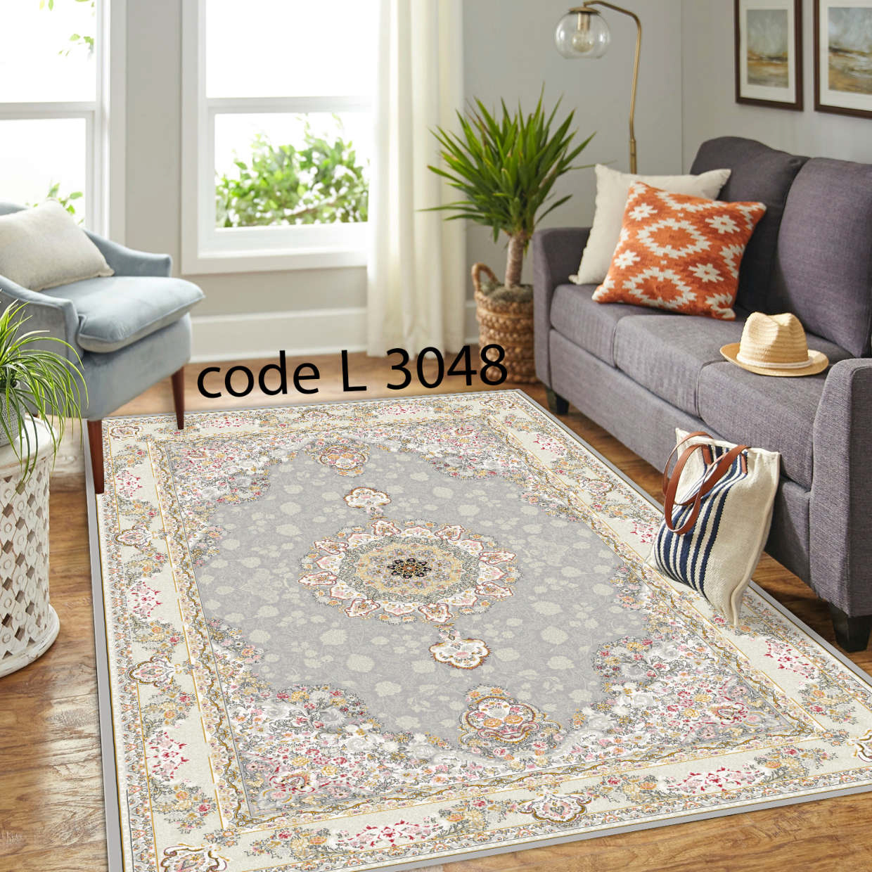 روفرشی کشدار (کاور فرش) و فرشینه و پادری کالای خواب متین کد L 3048
