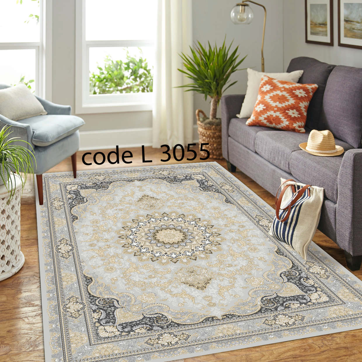 روفرشی کشدار (کاور فرش) و فرشینه و پادری کالای خواب متین کد L 3055