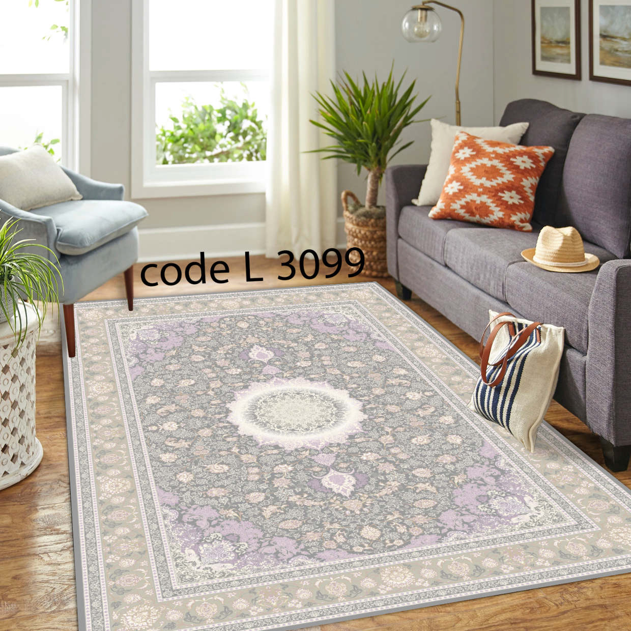 روفرشی کشدار (کاور فرش) و فرشینه و پادری کالای خواب متین کد L 3099