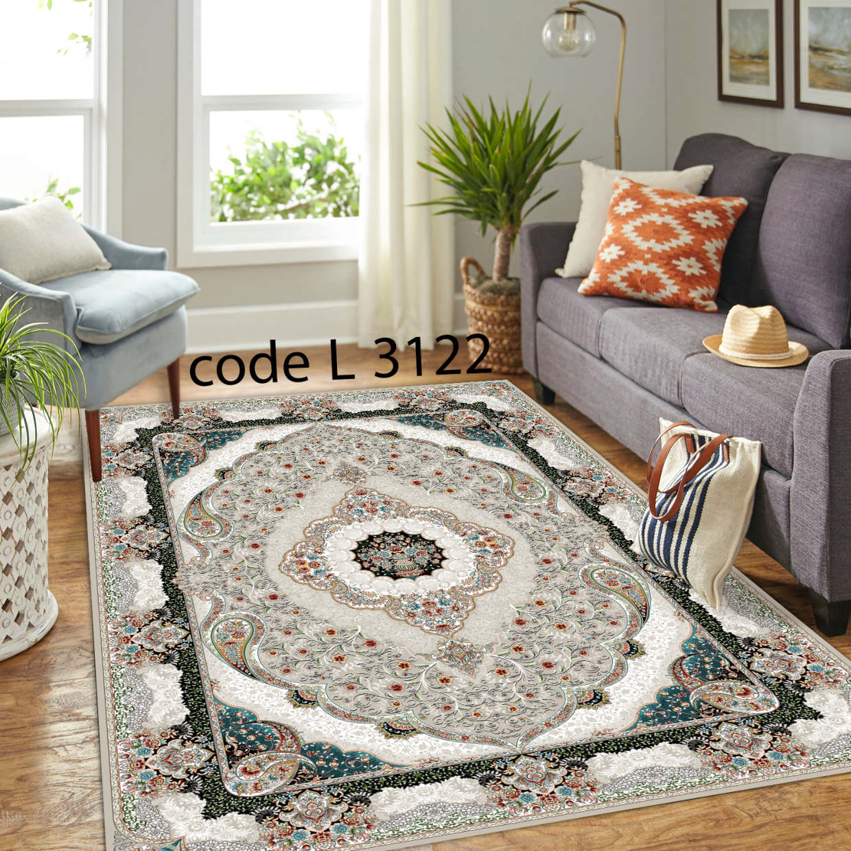 روفرشی کشدار (کاور فرش) و فرشینه و پادری کالای خواب متین کد L 3122