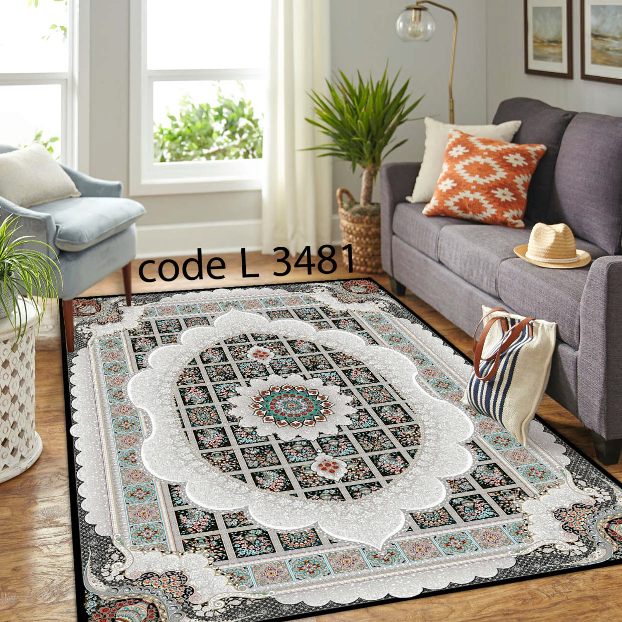 روفرشی کشدار (کاور فرش) و فرشینه و پادری کالای خواب متین کد L 3481