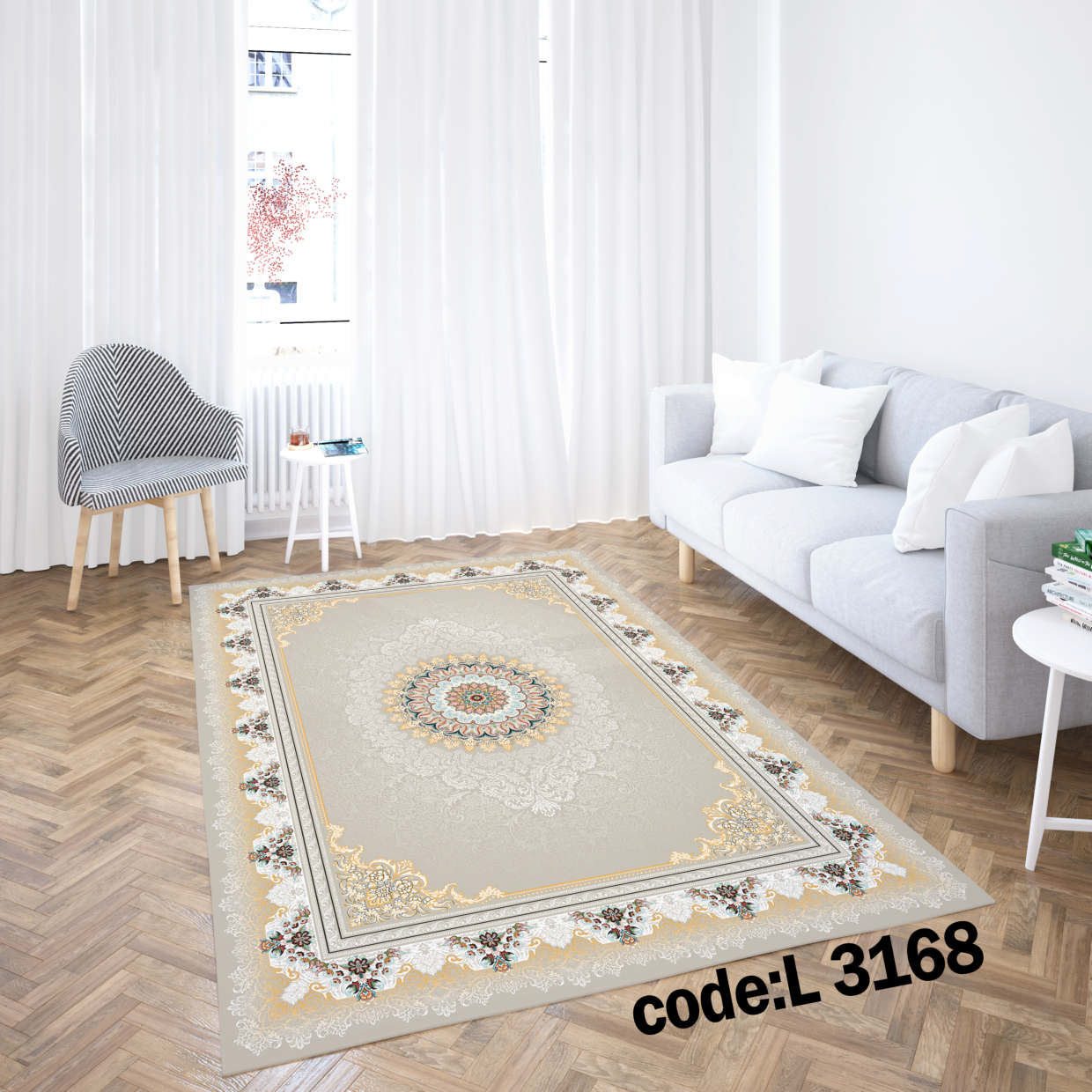 روفرشی کشدار (کاور فرش) و فرشینه و پادری کالای خواب متین کد L 3168