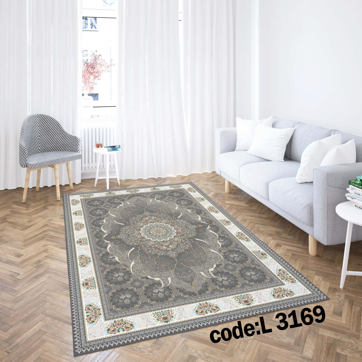 روفرشی کشدار (کاور فرش) و فرشینه و پادری کالای خواب متین کد L 3169