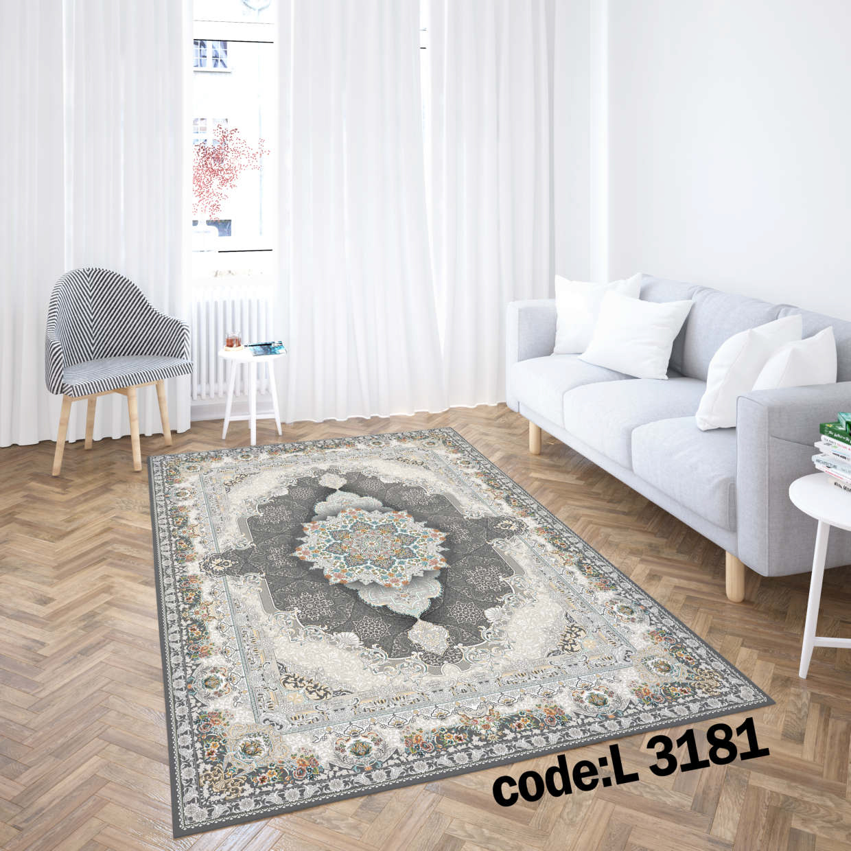 روفرشی کشدار (کاور فرش) و فرشینه و پادری کالای خواب متین کد L 3181