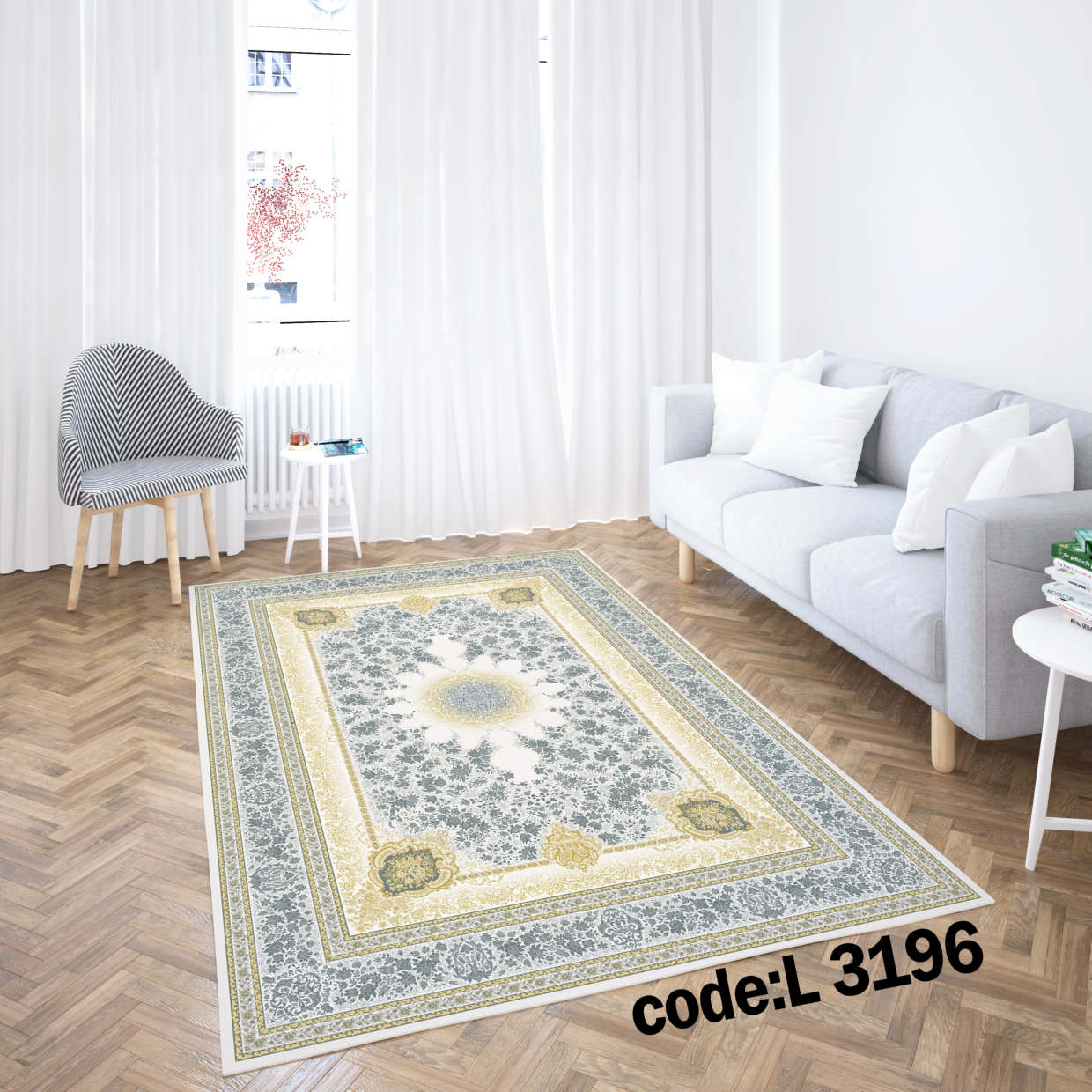 روفرشی کشدار (کاور فرش) و فرشینه و پادری کالای خواب متین کد L 3196