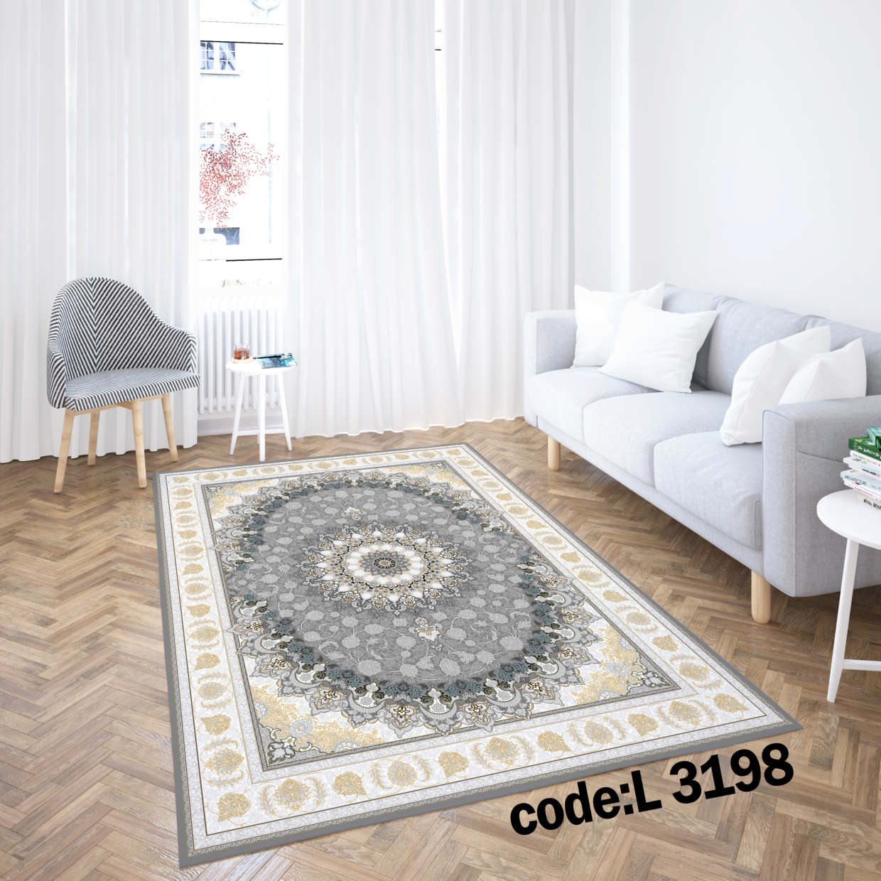 روفرشی کشدار (کاور فرش) و فرشینه و پادری کالای خواب متین کد L 3198