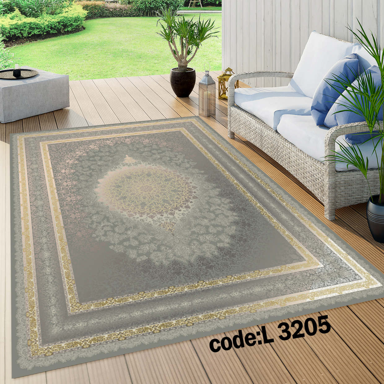 روفرشی کشدار (کاور فرش) و فرشینه و پادری کالای خواب متین کد L 3205