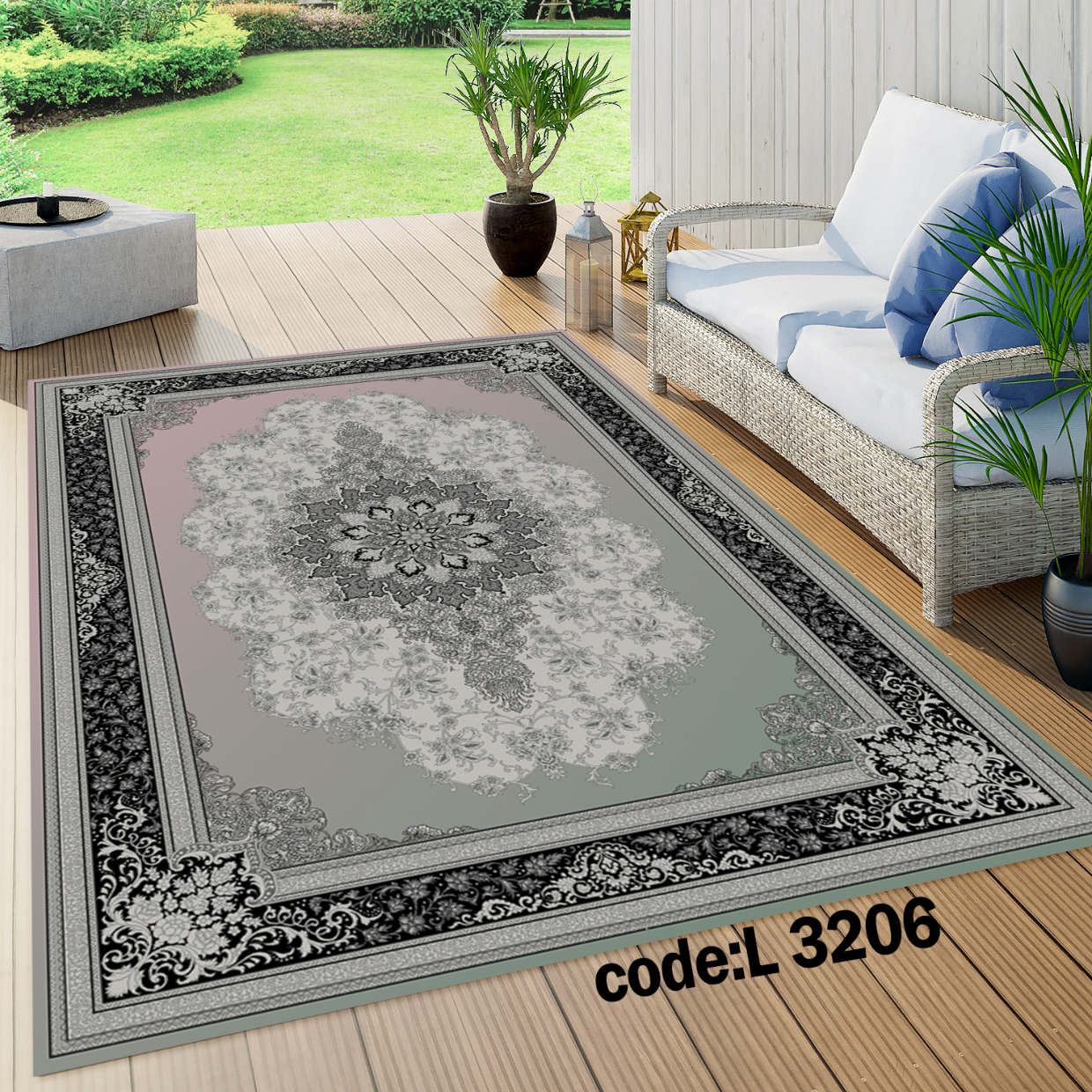 روفرشی کشدار (کاور فرش) و فرشینه و پادری کالای خواب متین کد L 3206
