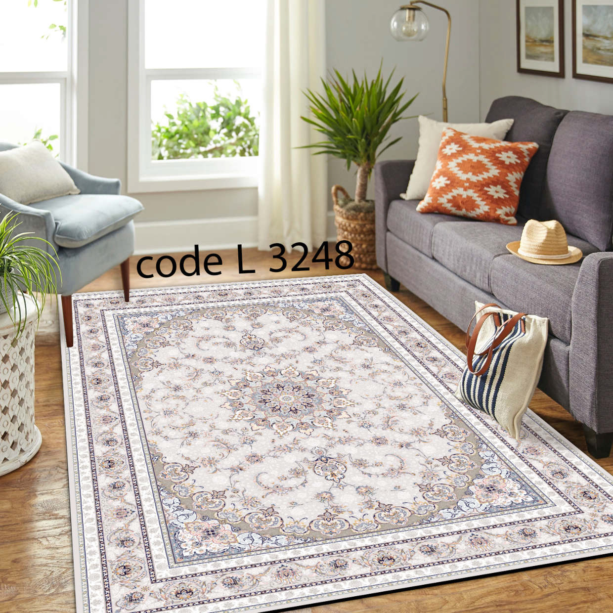 روفرشی کشدار (کاور فرش) و فرشینه و پادری کالای خواب متین کد L 3248