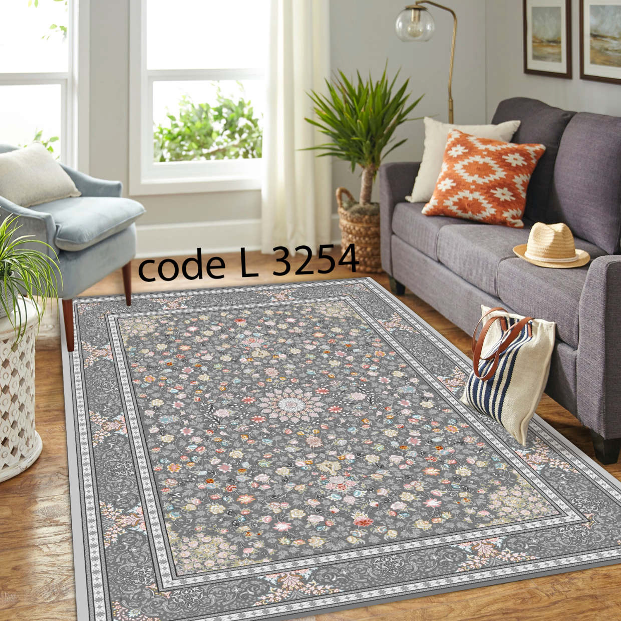 روفرشی کشدار (کاور فرش) و فرشینه و پادری کالای خواب متین کد L 3254
