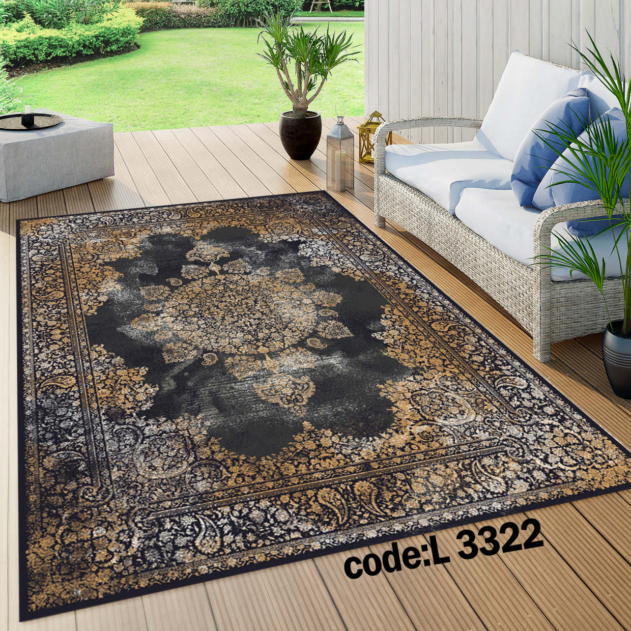 روفرشی کشدار (کاور فرش) و فرشینه و پادری کالای خواب متین کد L 3322