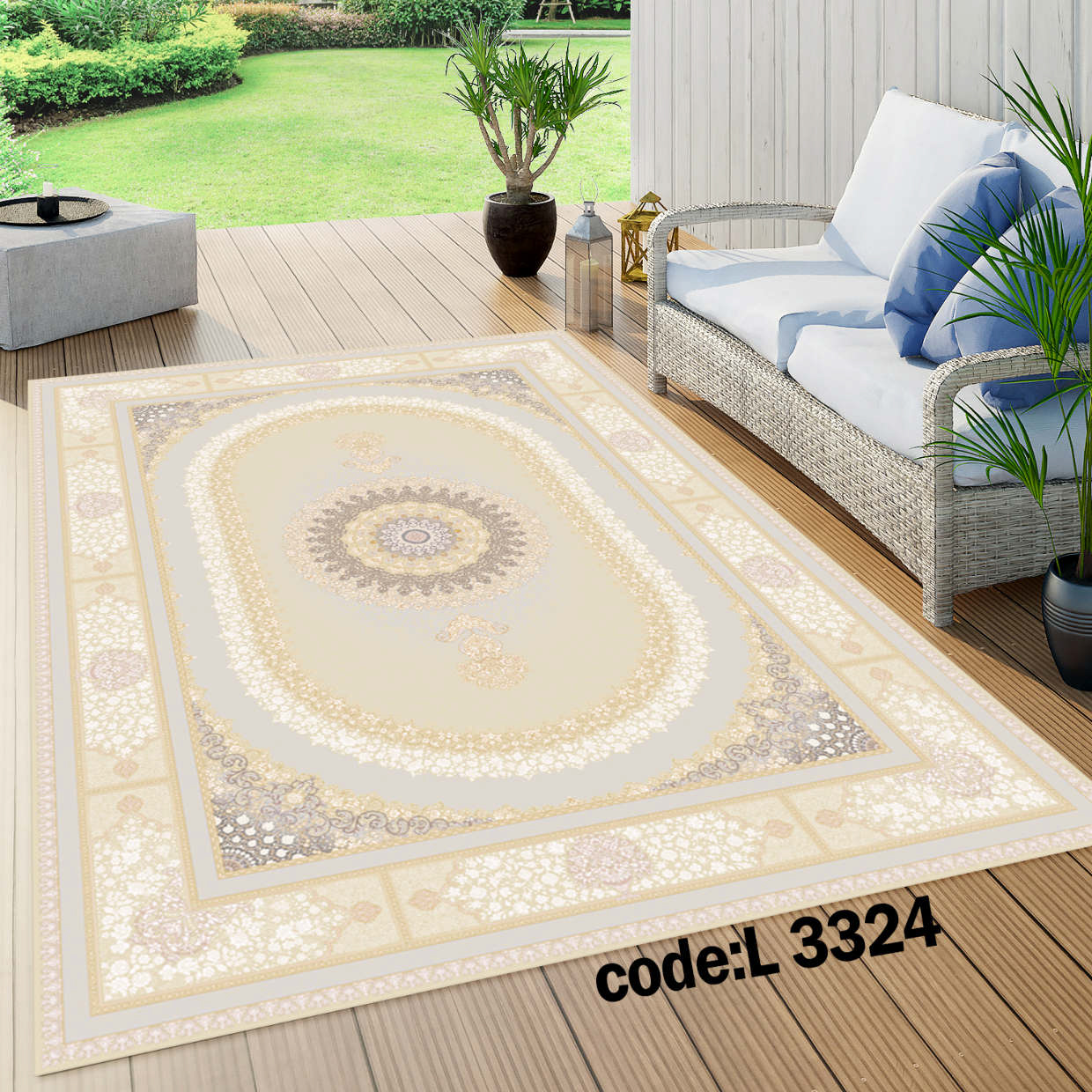 روفرشی کشدار (کاور فرش) و فرشینه و پادری کالای خواب متین کد L 3324