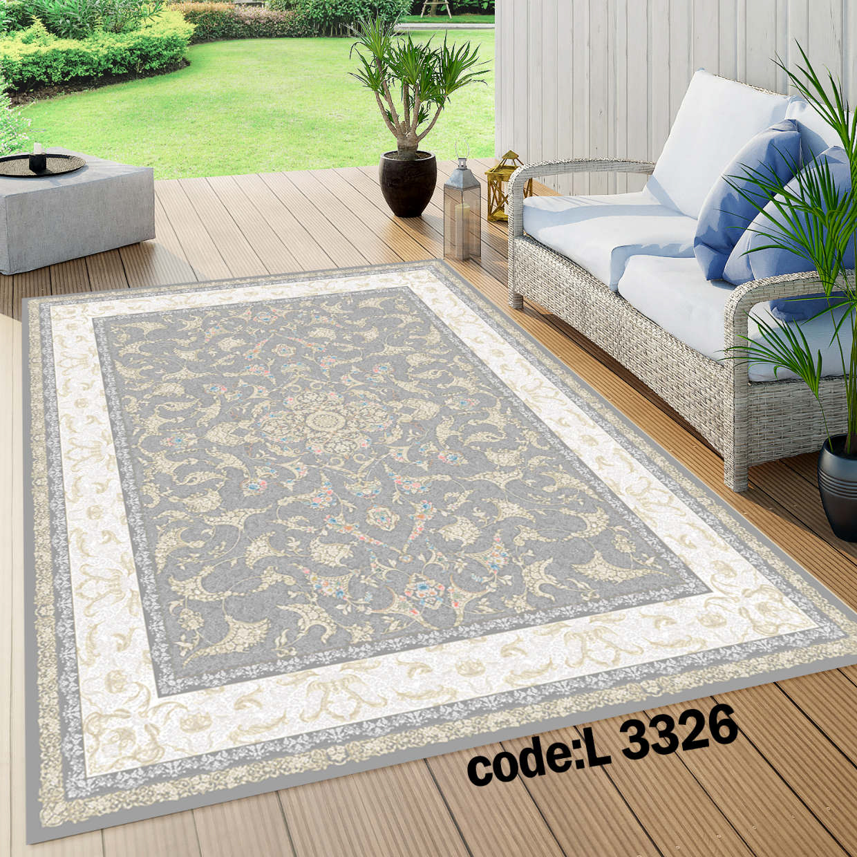 روفرشی کشدار (کاور فرش) و فرشینه و پادری کالای خواب متین کد L 3326