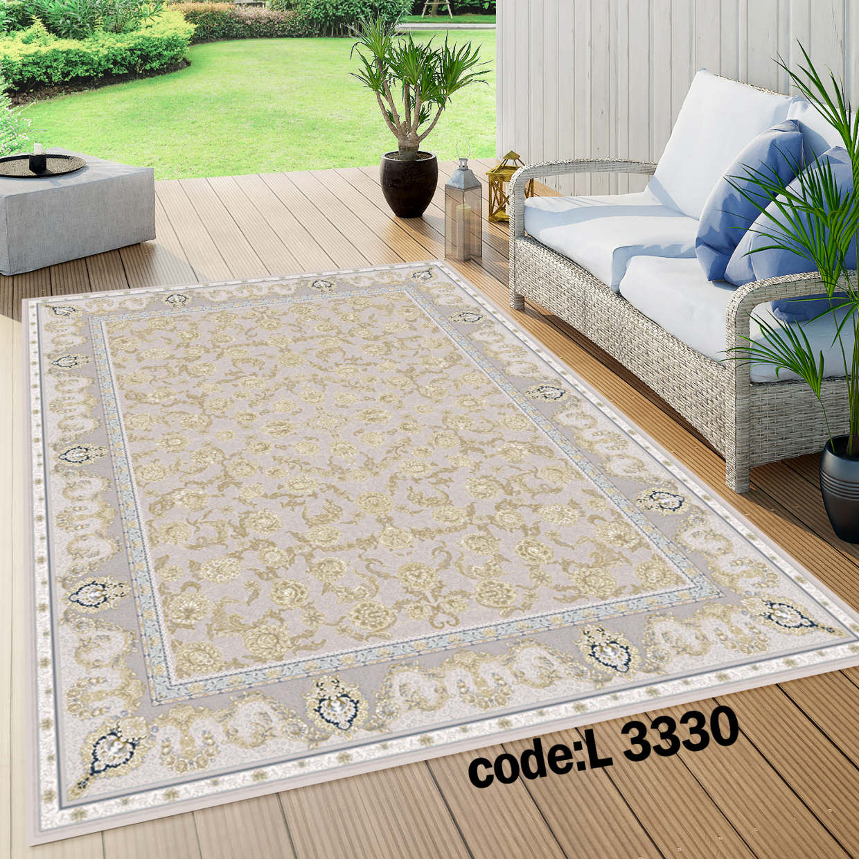 روفرشی کشدار (کاور فرش) و فرشینه و پادری کالای خواب متین کد L 3330
