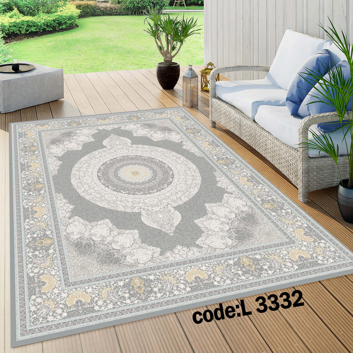 روفرشی کشدار (کاور فرش) و فرشینه و پادری کالای خواب متین کد L 3332