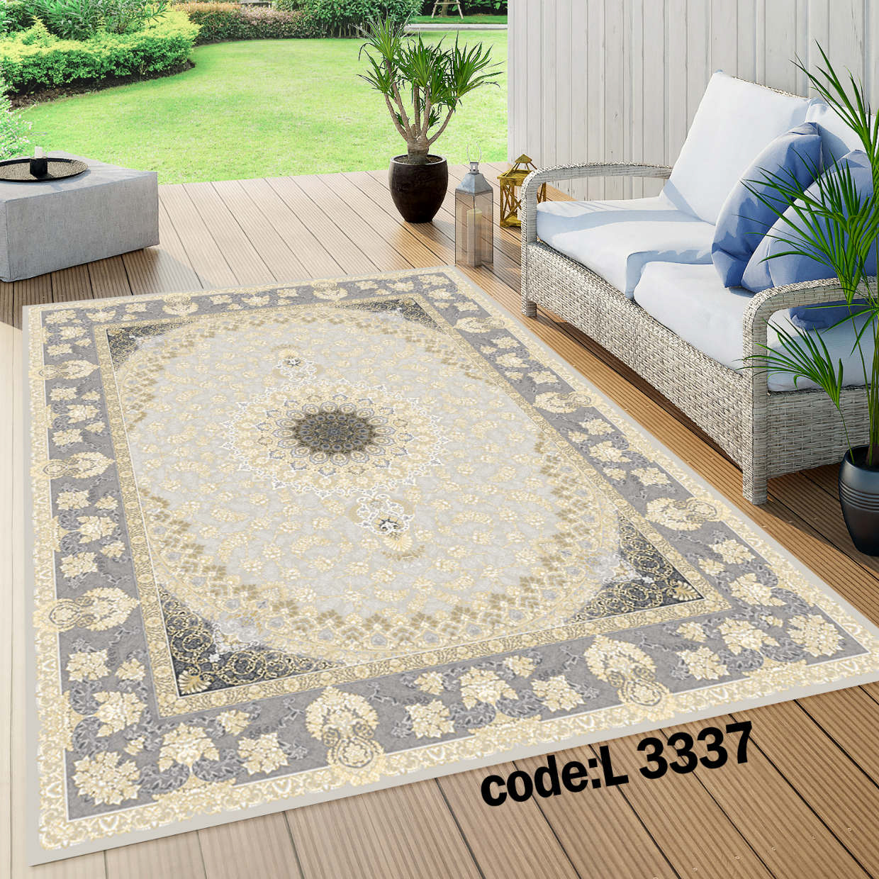 روفرشی کشدار (کاور فرش) و فرشینه و پادری کالای خواب متین کد L 3337
