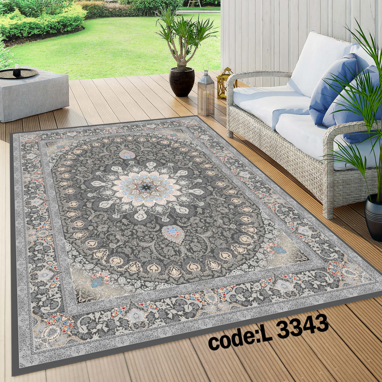 روفرشی کشدار (کاور فرش) و فرشینه و پادری کالای خواب متین کد L 3343