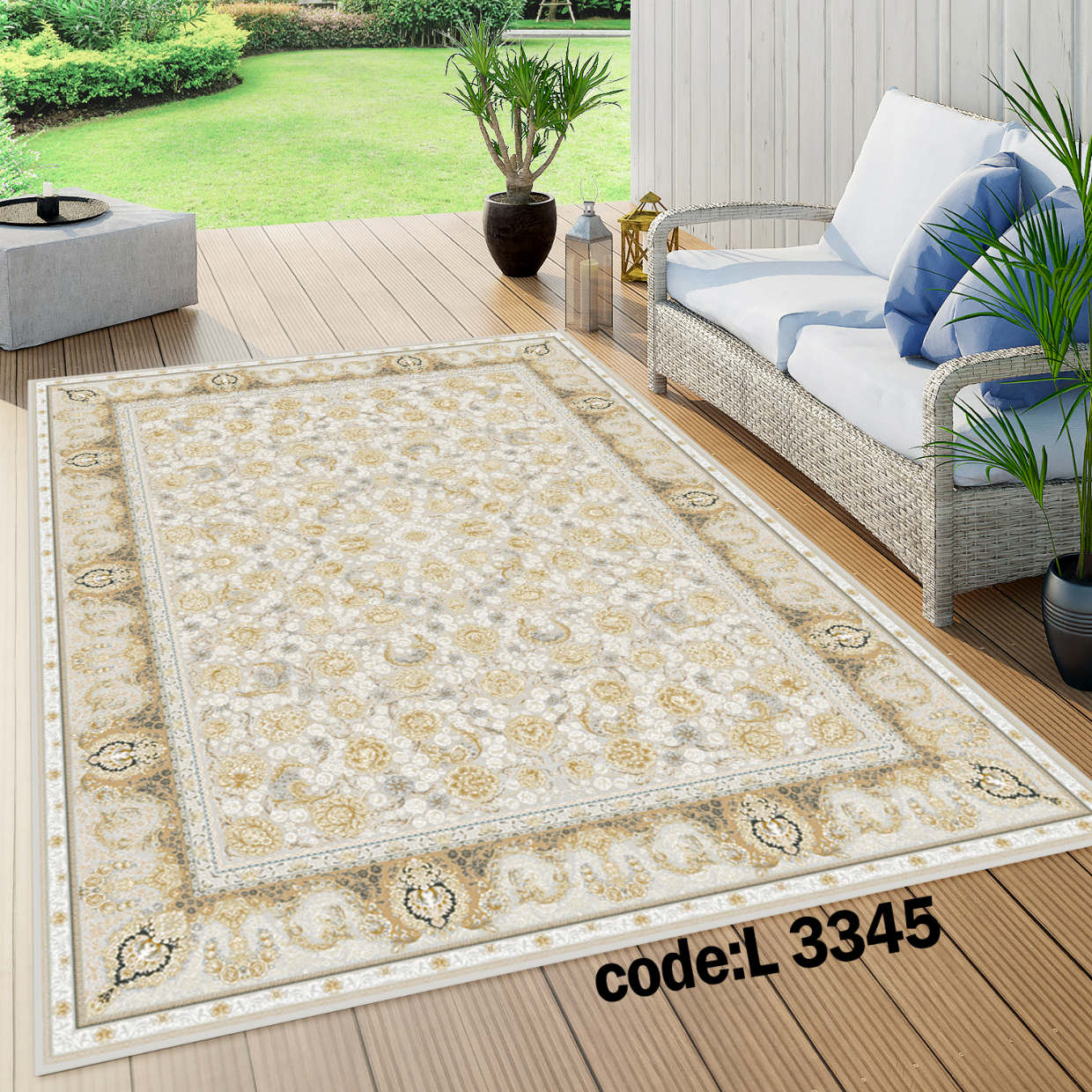 روفرشی کشدار (کاور فرش) و فرشینه و پادری کالای خواب متین کد L 3345