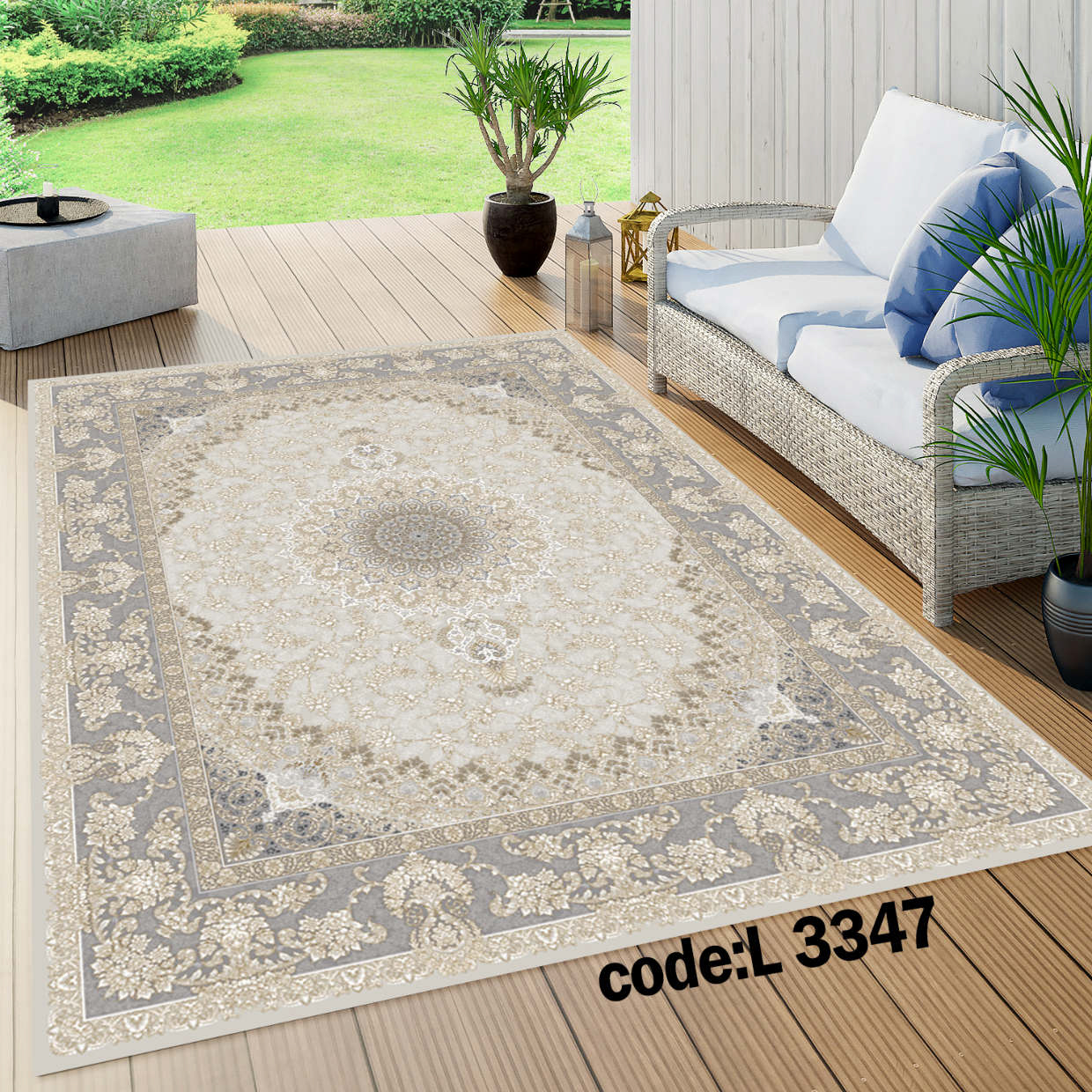 روفرشی کشدار (کاور فرش) و فرشینه و پادری کالای خواب متین کد L 3347