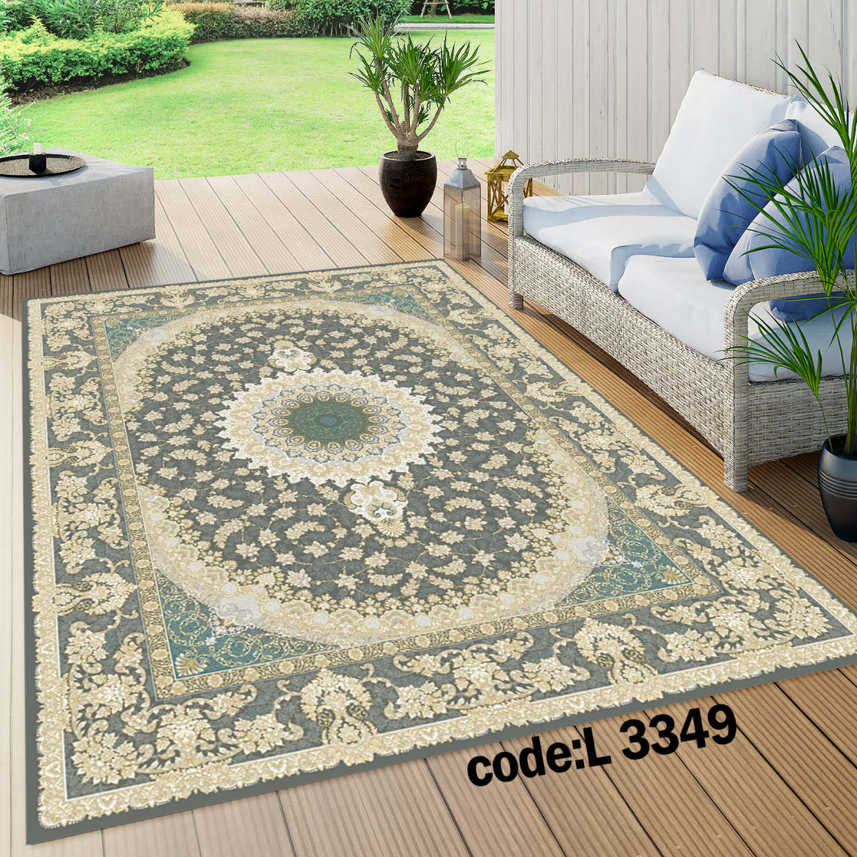 روفرشی کشدار (کاور فرش) و فرشینه و پادری کالای خواب متین کد L 3349