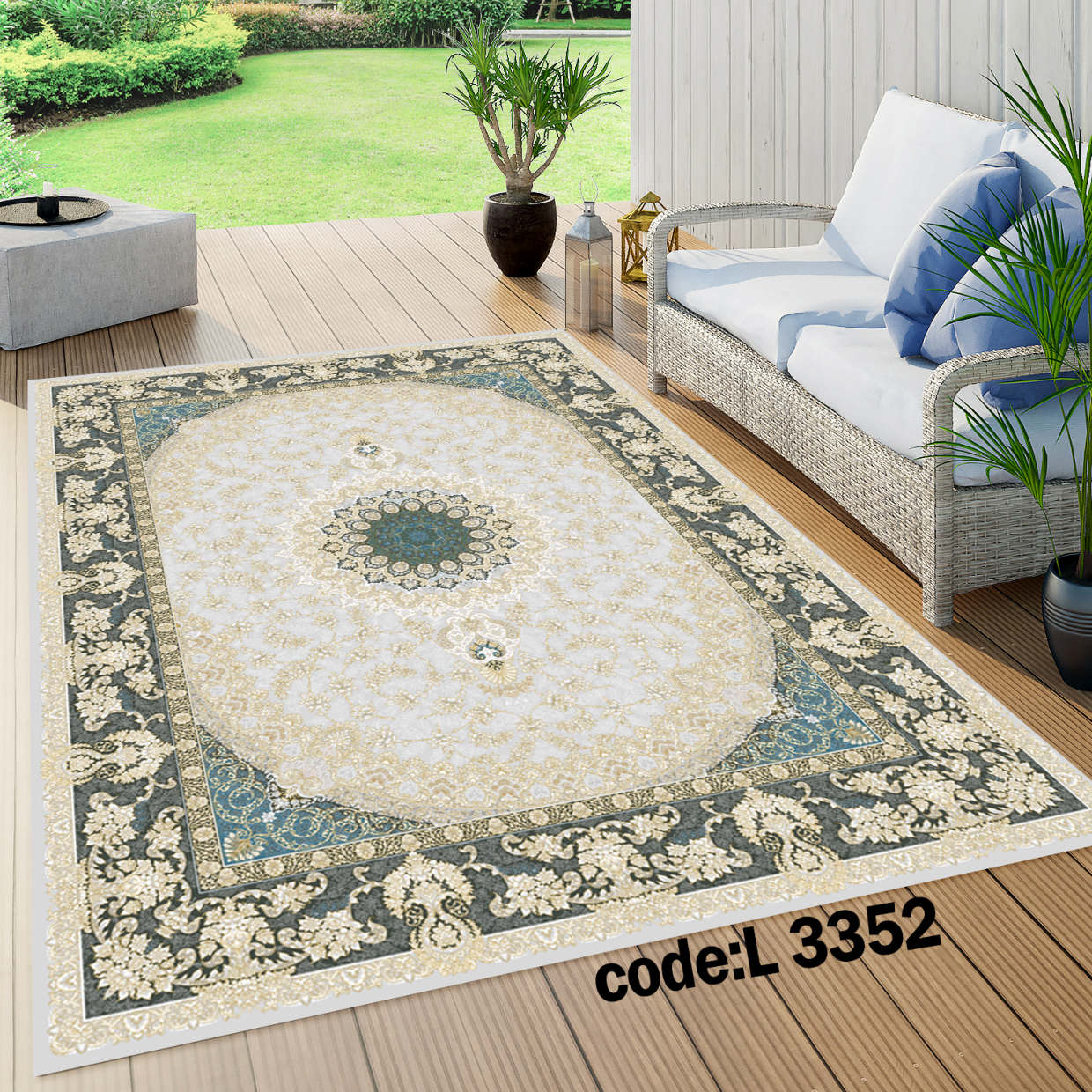 روفرشی کشدار (کاور فرش) و فرشینه و پادری کالای خواب متین کد L 3352