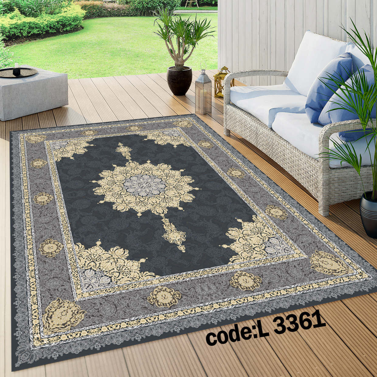 روفرشی کشدار (کاور فرش) و فرشینه و پادری کالای خواب متین کد L 3361