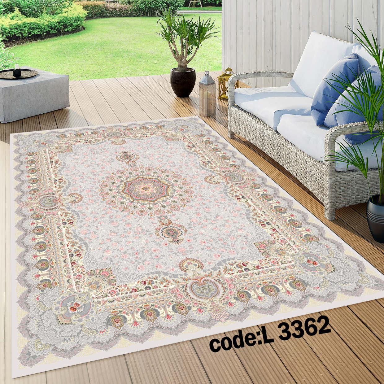 روفرشی کشدار (کاور فرش) و فرشینه و پادری کالای خواب متین کد L 3362
