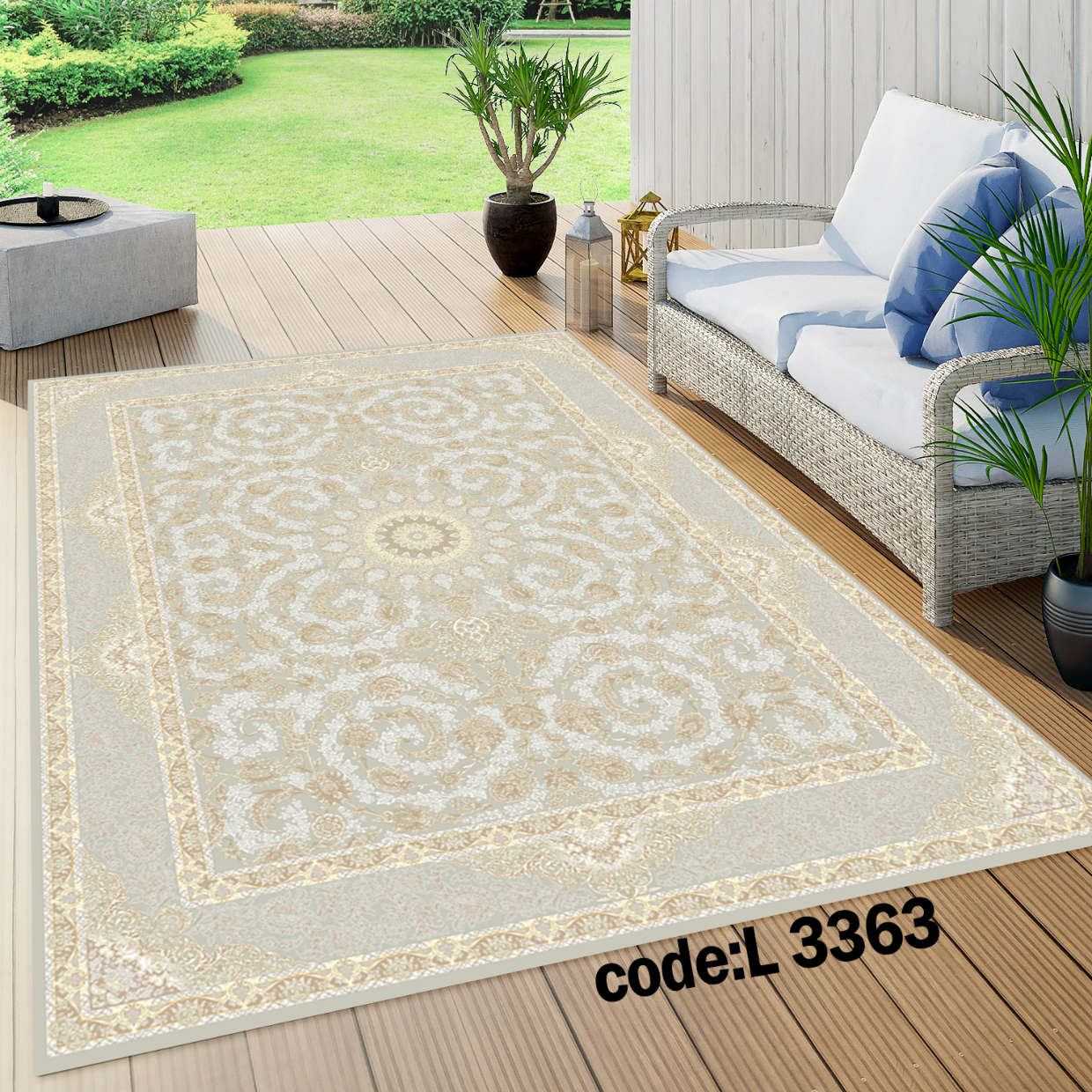 روفرشی کشدار (کاور فرش) و فرشینه و پادری کالای خواب متین کد L 3363