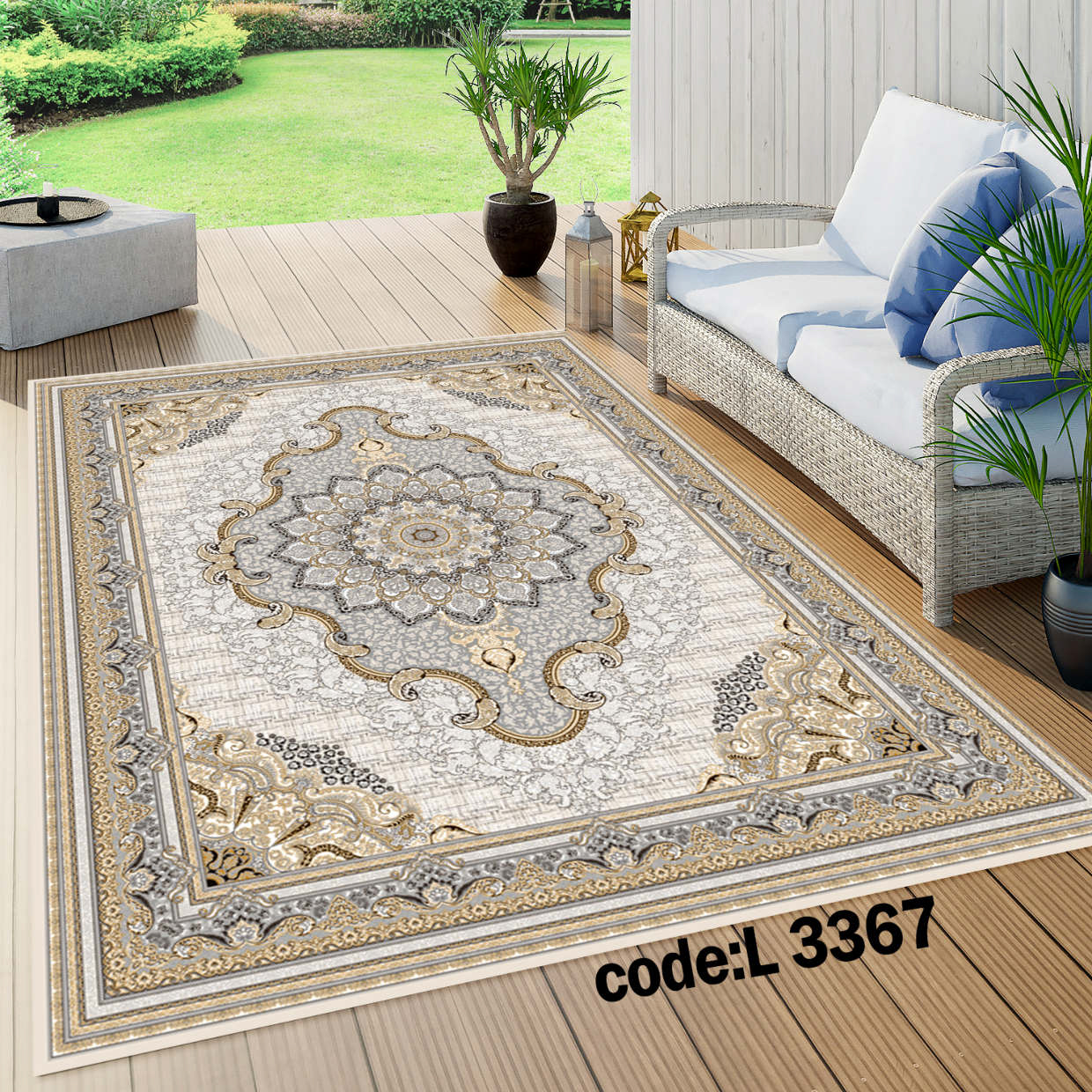 روفرشی کشدار (کاور فرش) و فرشینه و پادری کالای خواب متین کد L 3367