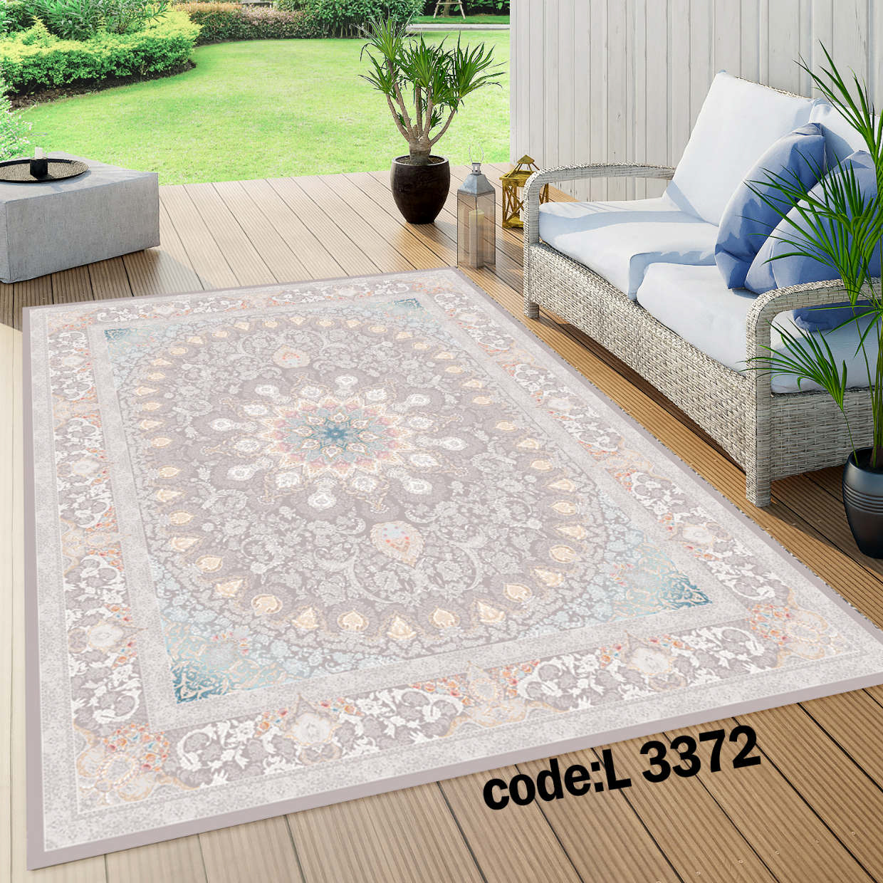 روفرشی کشدار (کاور فرش) و فرشینه و پادری کالای خواب متین کد L 3372