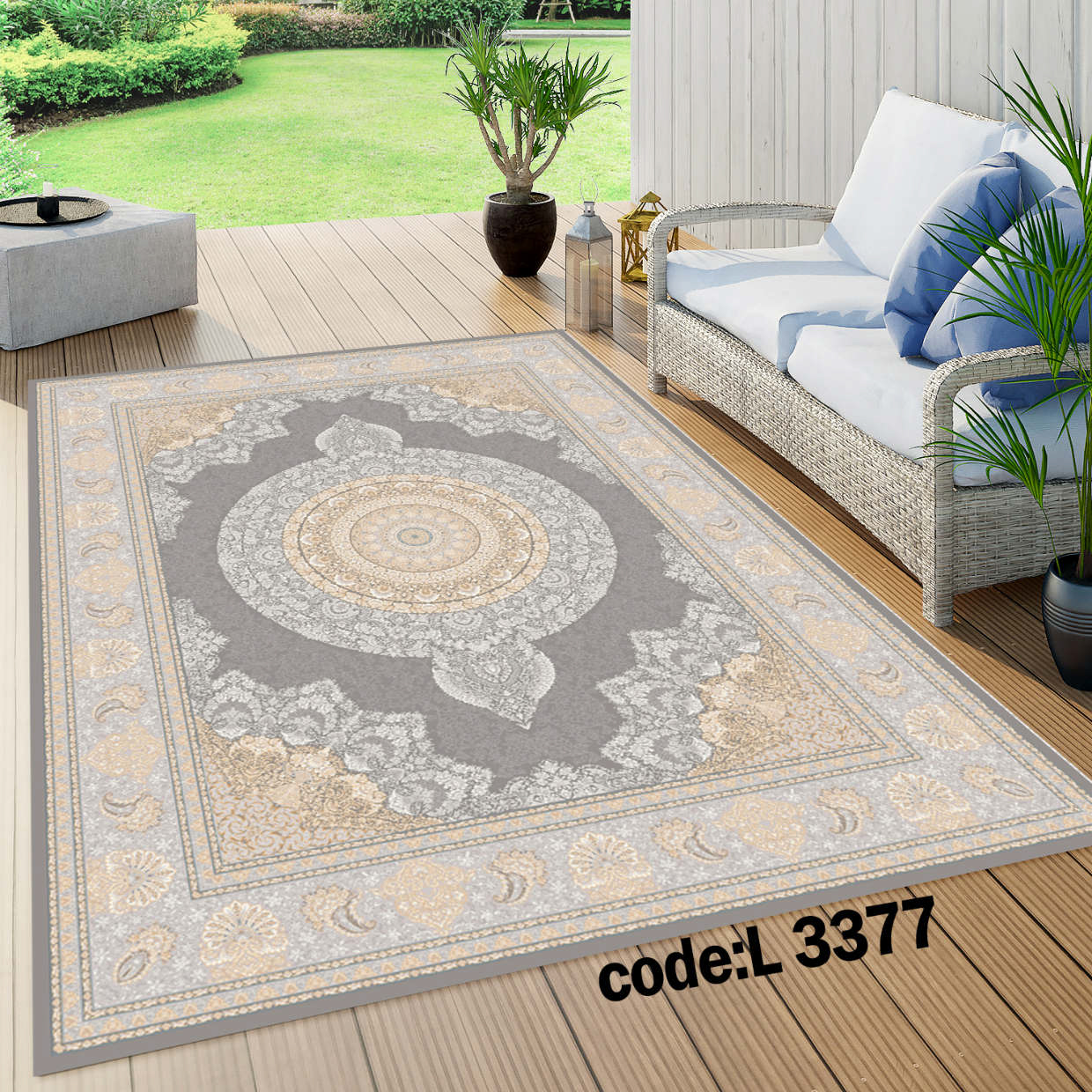 روفرشی کشدار (کاور فرش) و فرشینه و پادری کالای خواب متین کد L 3377