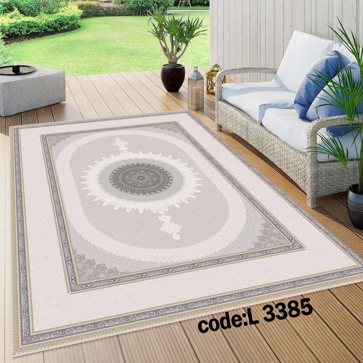 روفرشی کشدار (کاور فرش) و فرشینه و پادری کالای خواب متین کد L 3385