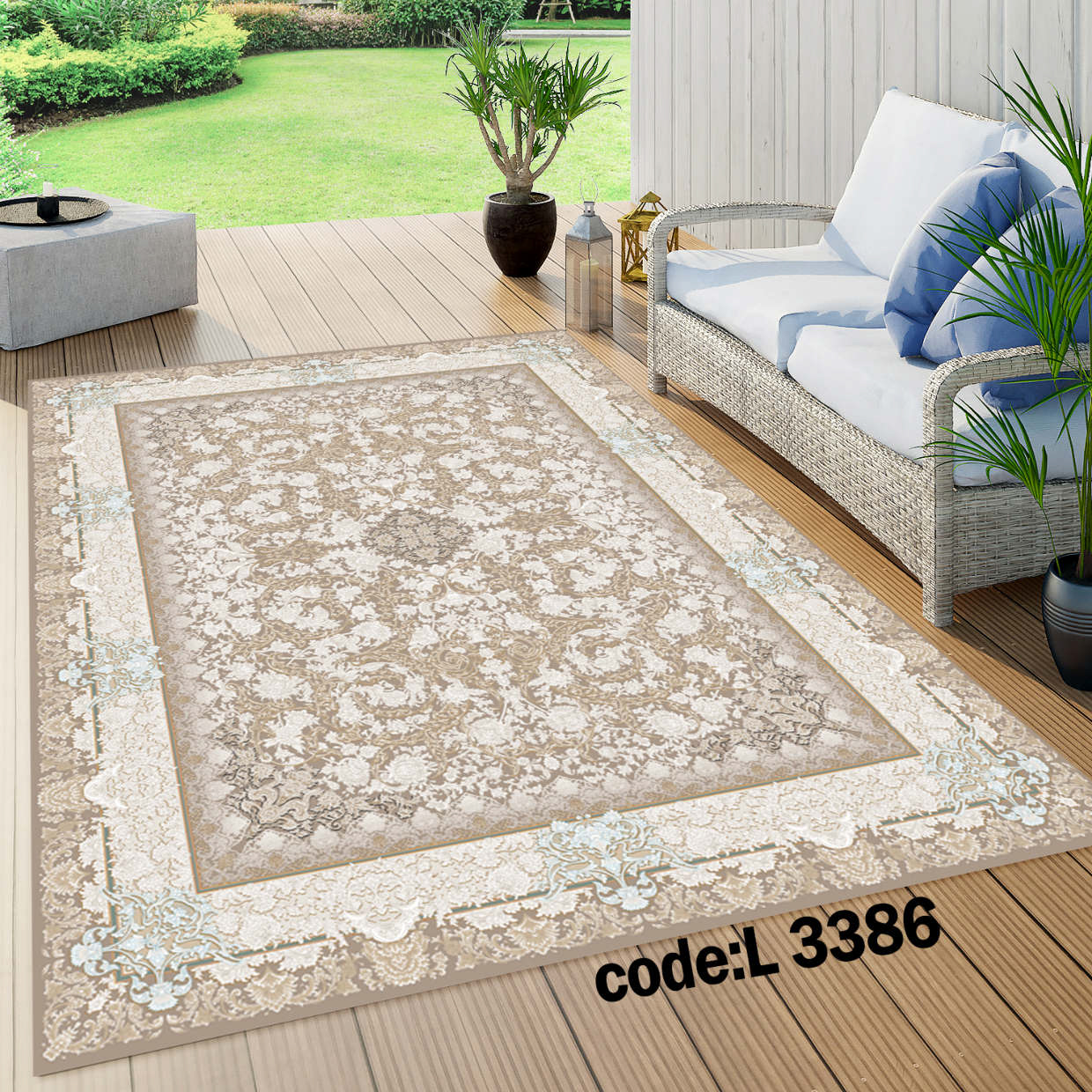 روفرشی کشدار (کاور فرش) و فرشینه و پادری کالای خواب متین کد L 3386