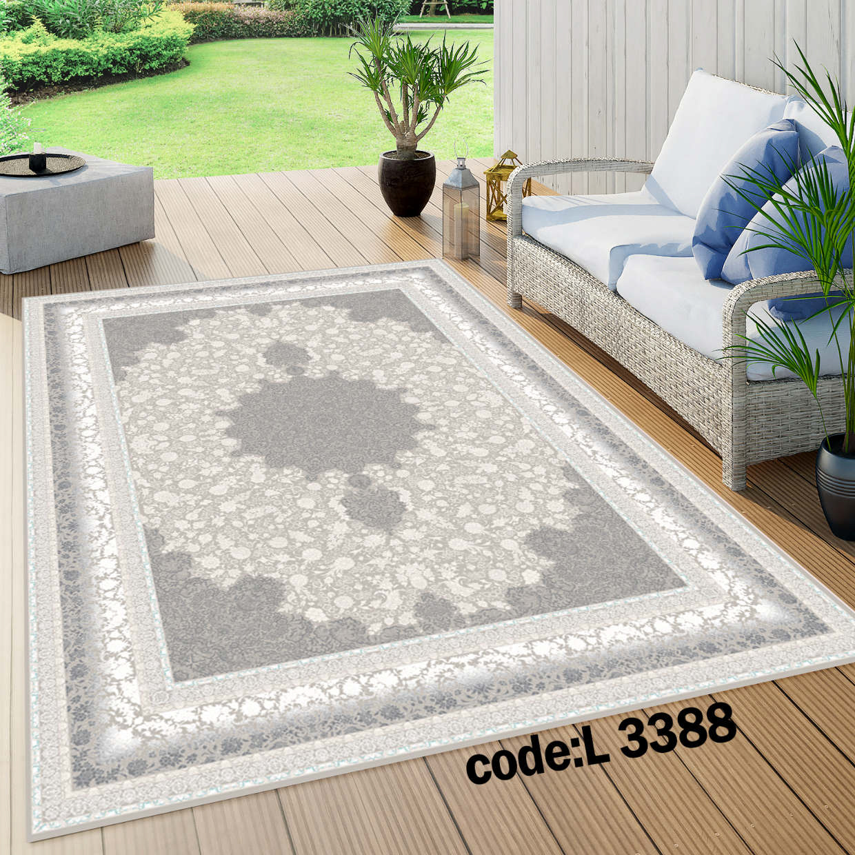 روفرشی کشدار (کاور فرش) و فرشینه و پادری کالای خواب متین کد L 3388