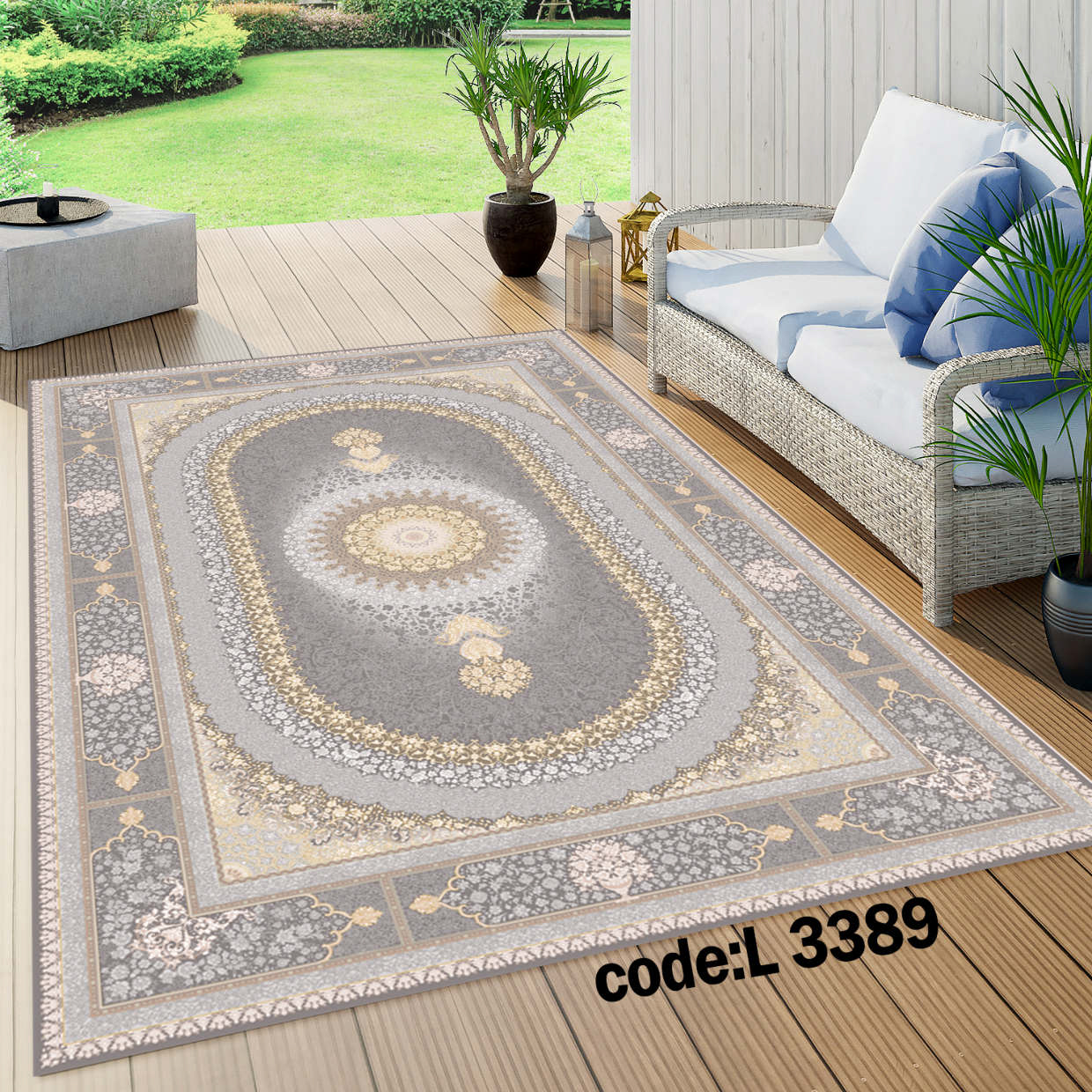 روفرشی کشدار (کاور فرش) و فرشینه و پادری کالای خواب متین کد L 3389